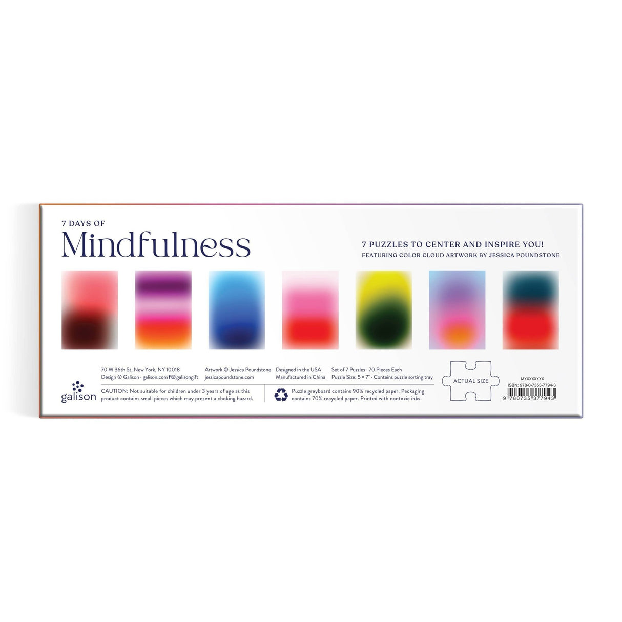 7 Days of Mindfulness by Jessica Poundstone Puzzle Set from Galison - Galison - Jigsaw Puzzles - The Puzzle Center -