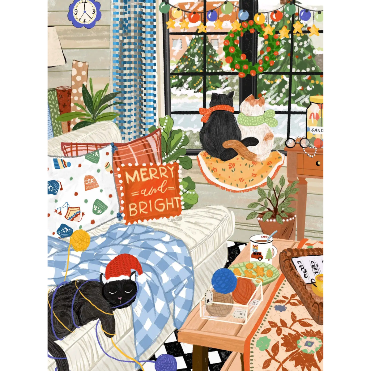 A Cozy Cat Christmas 1000 Piece Jigsaw Puzzle | Puzzlefolk - Jigsaw Puzzle - The Puzzle Center