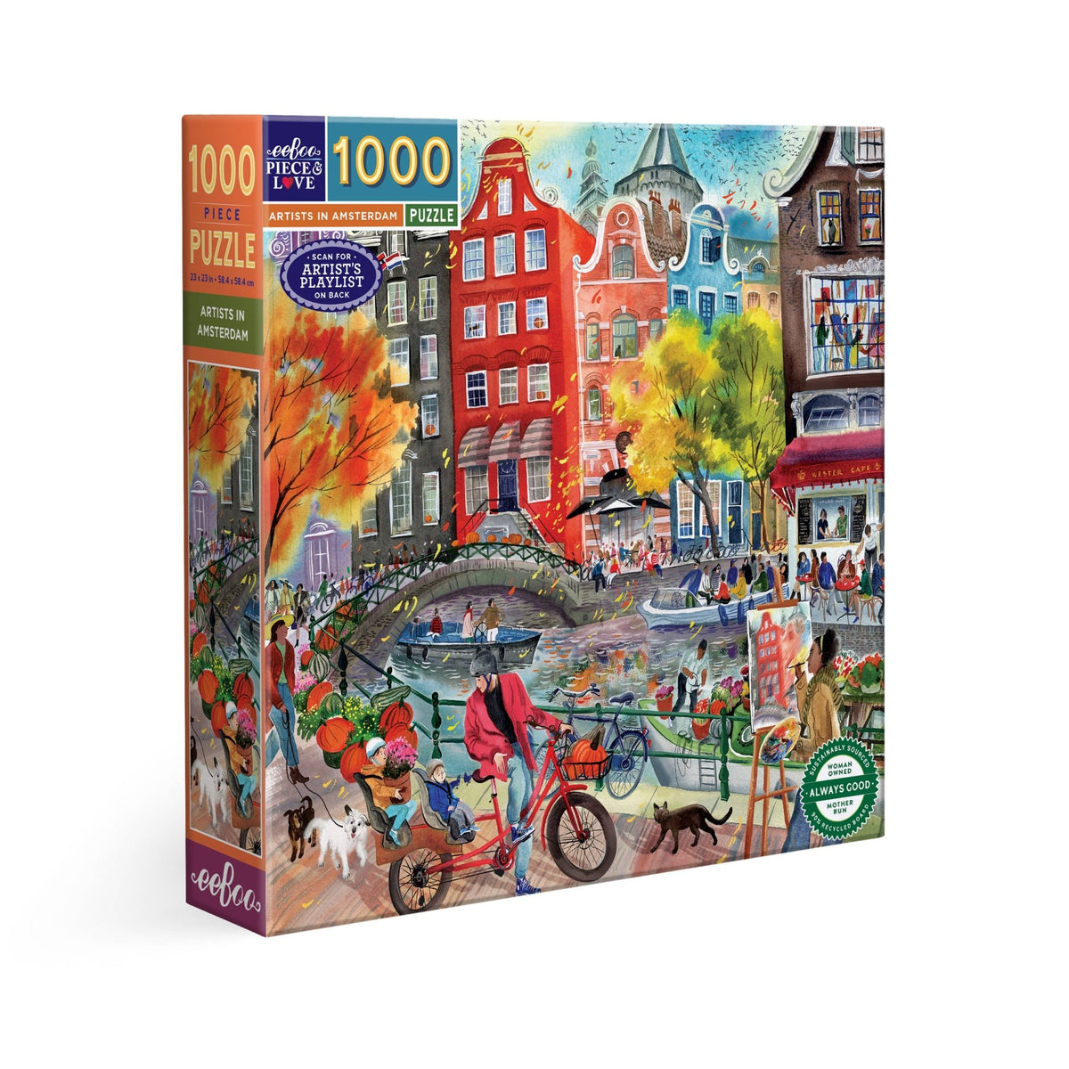 Artists in Amsterdam 1000 Piece Jigsaw Puzzle | eeBoo - Jigsaw Puzzles - The Puzzle Center