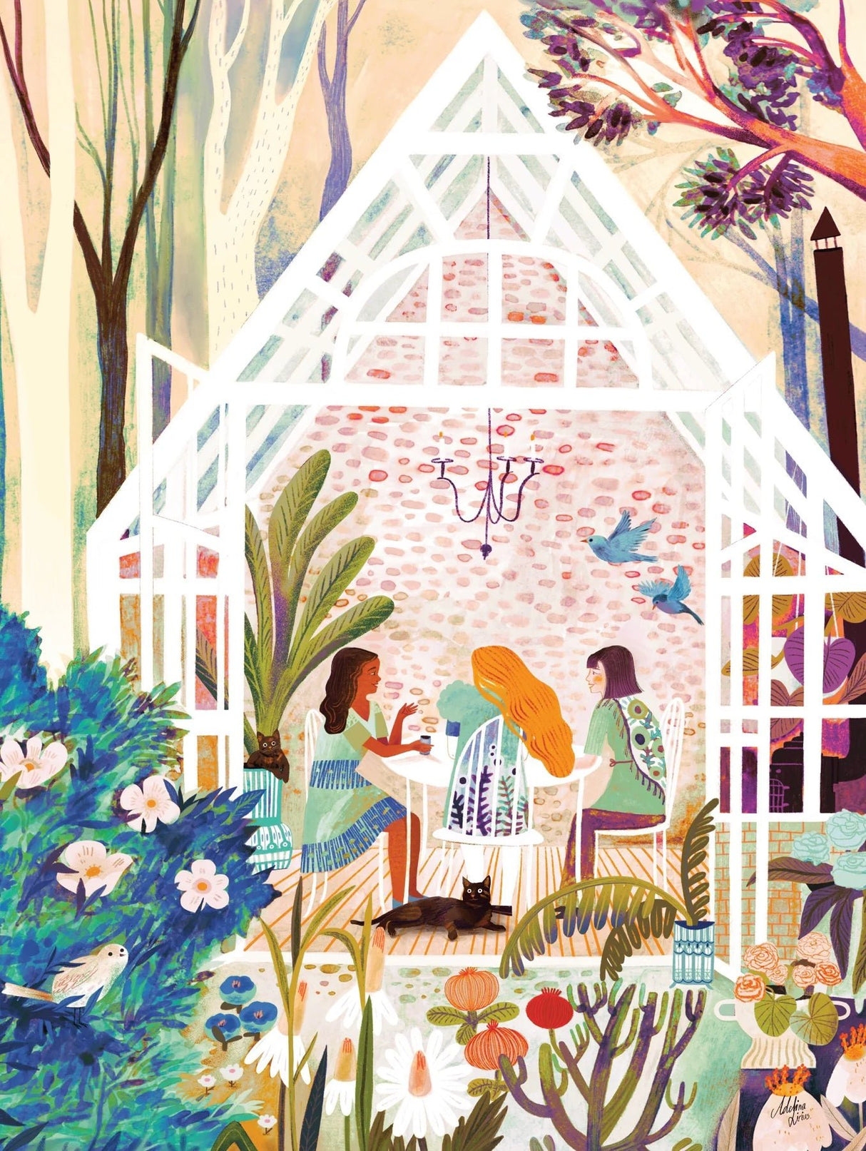 At the Greenhouse 1000 Piece Jigsaw Puzzle | New York Puzzle Company - Jigsaw Puzzles - The Puzzle Center