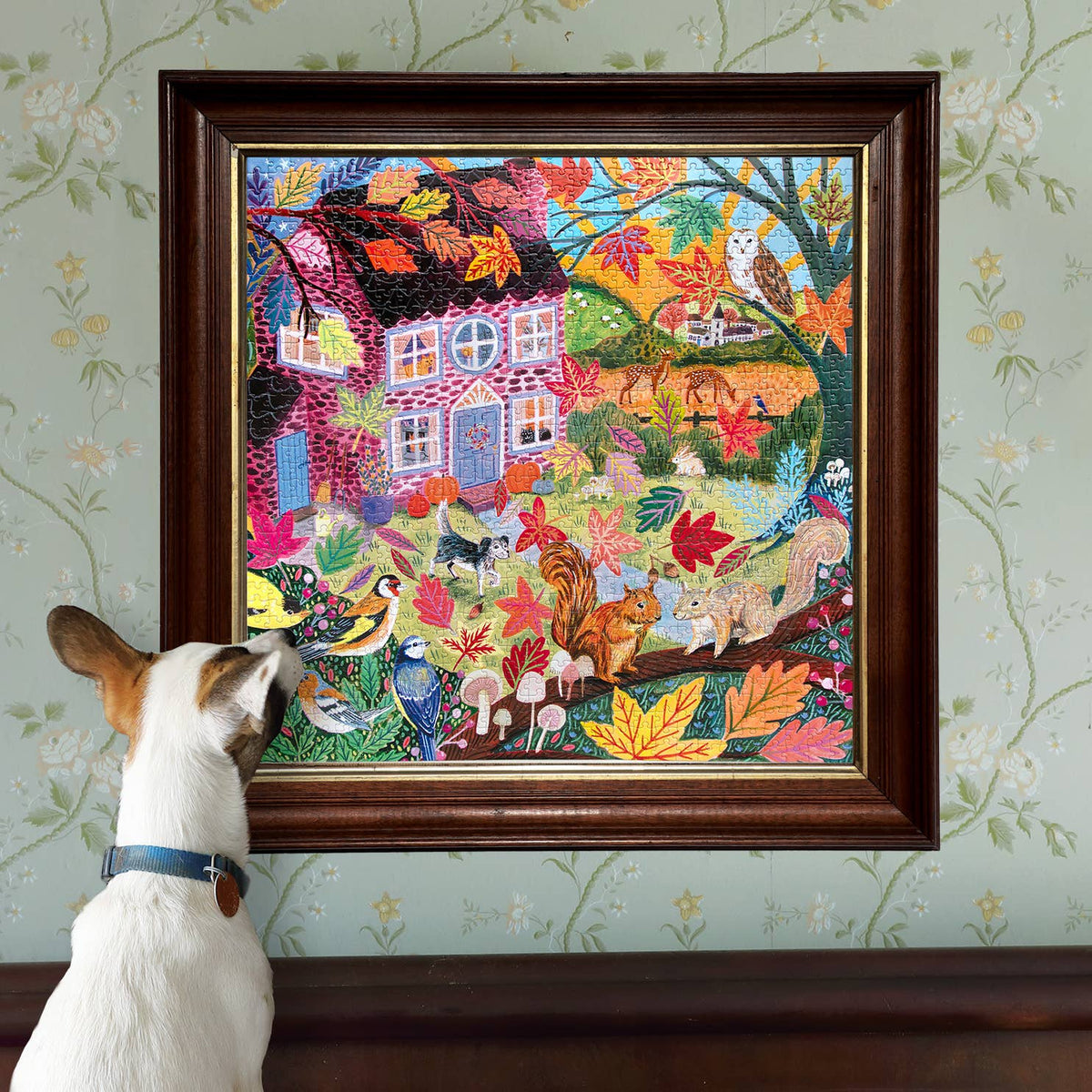 Autumn Cottage 1000 Piece Jigsaw Puzzle | eeBoo - Jigsaw Puzzles - The Puzzle Center