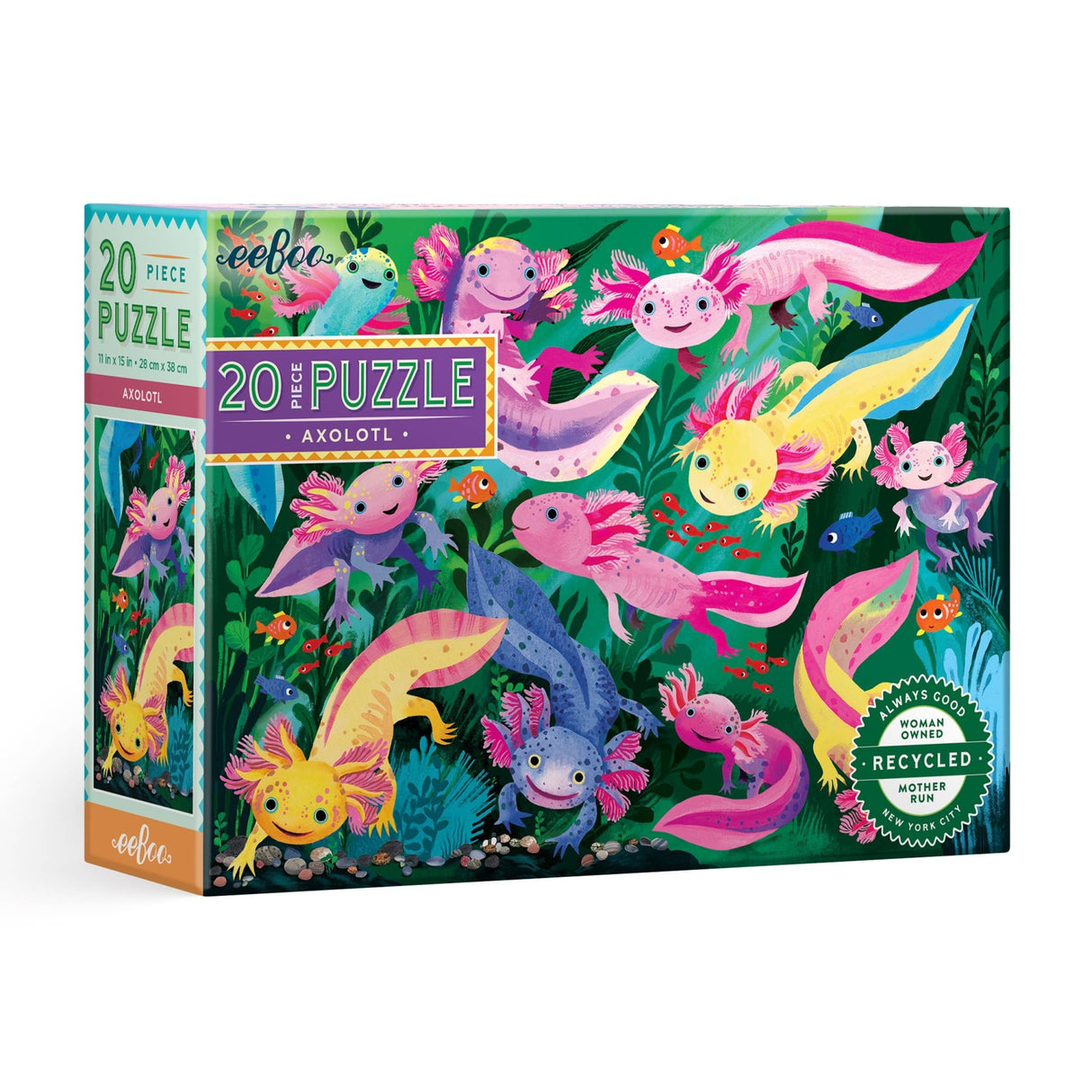 Axolotl ABC 20 Piece Puzzle by eeBoo - eeBoo - Jigsaw Puzzles - The Puzzle Center -