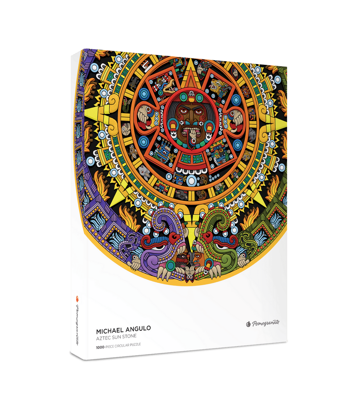 Aztec Sun Stone 1000 Piece Circular Jigsaw Puzzle | Pomegranate - Jigsaw Puzzles - The Puzzle Center
