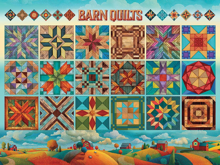 Barn Quilts Easy Handling 275 Piece Jigsaw Puzzle | Cobble Hill - Jigsaw Puzzles - The Puzzle Center