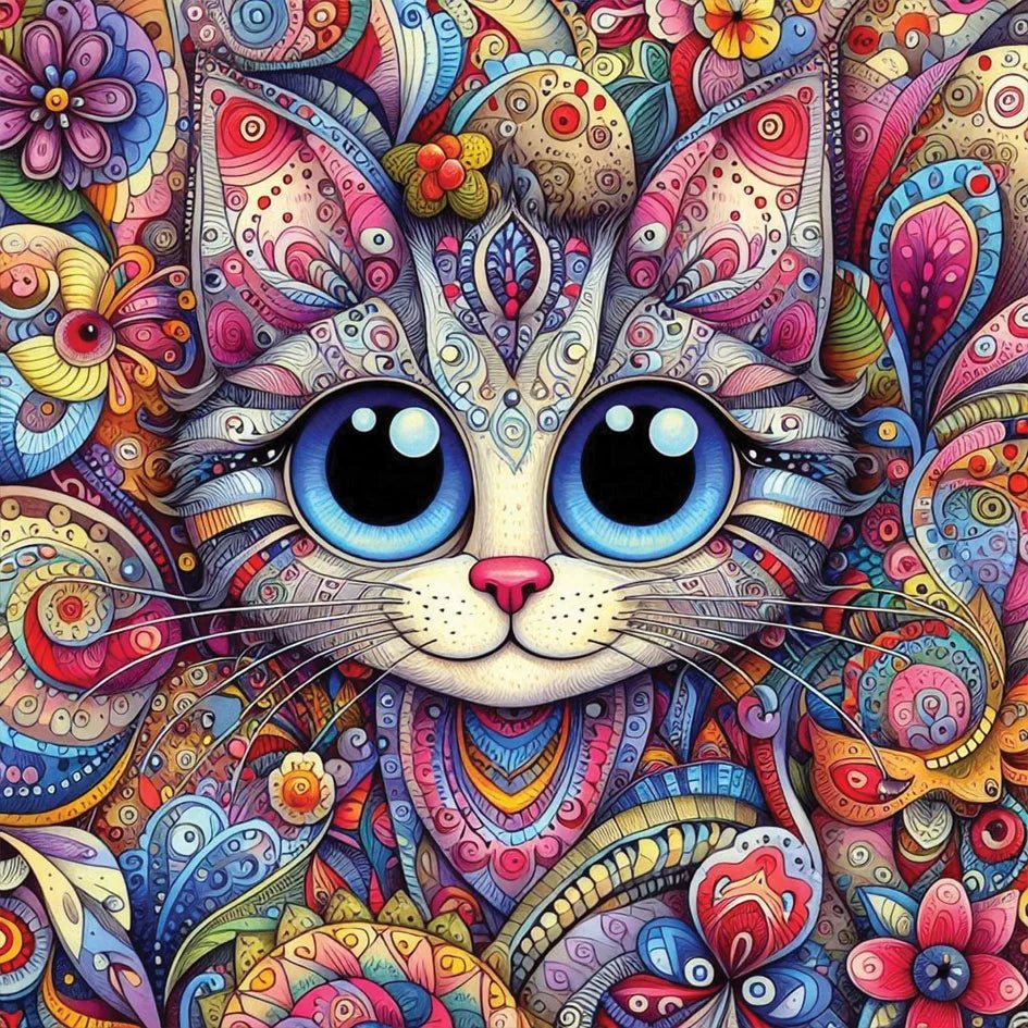 Big Eyed Cat 1000 Piece Jigsaw Puzzle | Yazz - Jigsaw Puzzles - The Puzzle Center