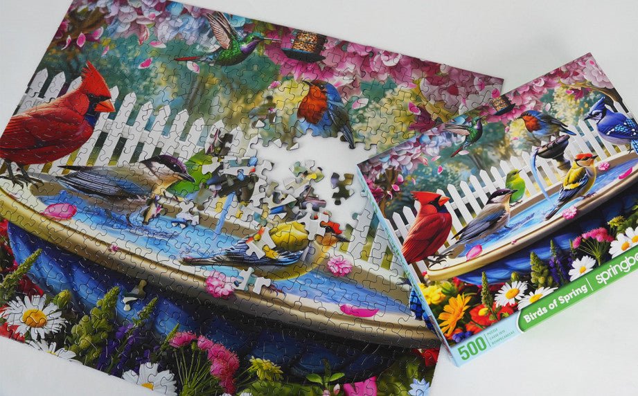 Birds Of Spring 500 Piece Jigsaw Puzzle by Springbok Puzzles - Springbok Puzzles - Jigsaw Puzzles - The Puzzle Center