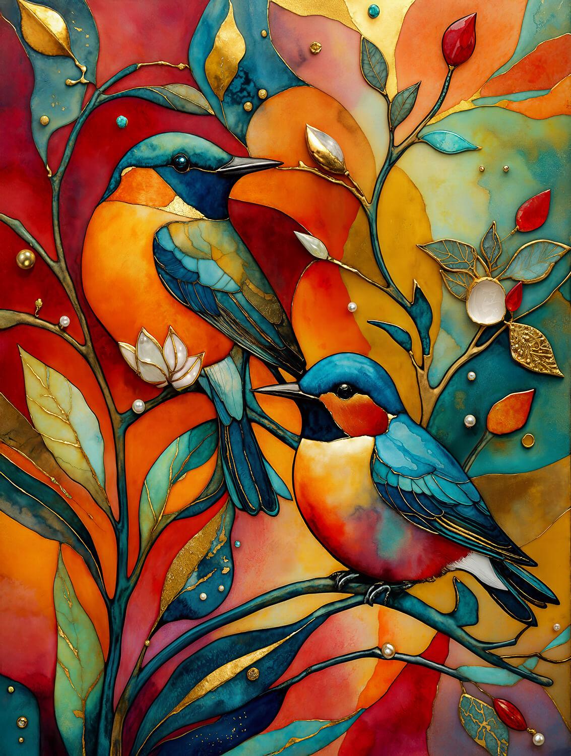 Birds Together Forever 500 Piece Jigsaw Puzzle | SunsOut - Jigsaw Puzzles - The Puzzle Center