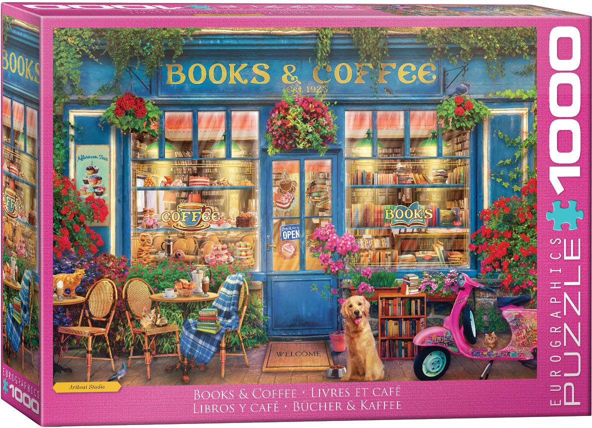 Books & Coffee 1000 Piece Puzzle by Eurographics - Eurographics - Jigsaw Puzzles - The Puzzle Center