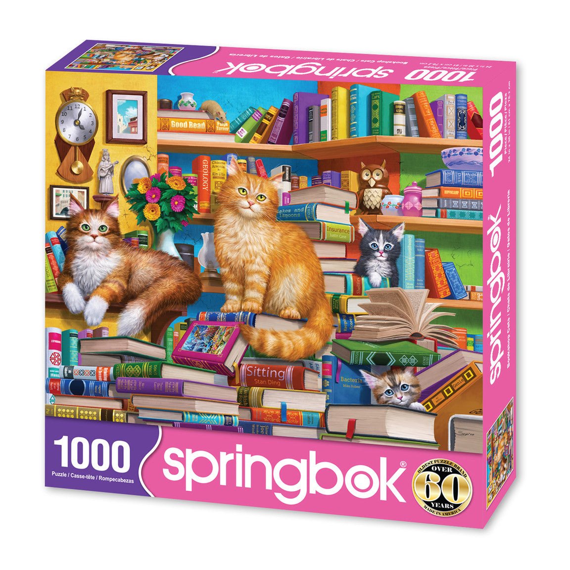 Bookshop Cats 1000 Piece Jigsaw Puzzle by Springbok Puzzles - Springbok Puzzles - Jigsaw Puzzles - The Puzzle Center -