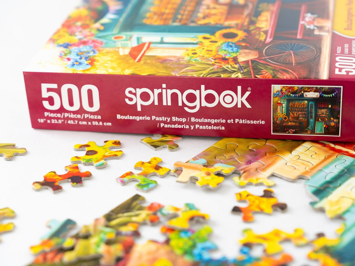 Boulangerie Pastry Shop 500 Piece Jigsaw Puzzle by Springbok Puzzles - Springbok Puzzles - Jigsaw Puzzles - The Puzzle Center -