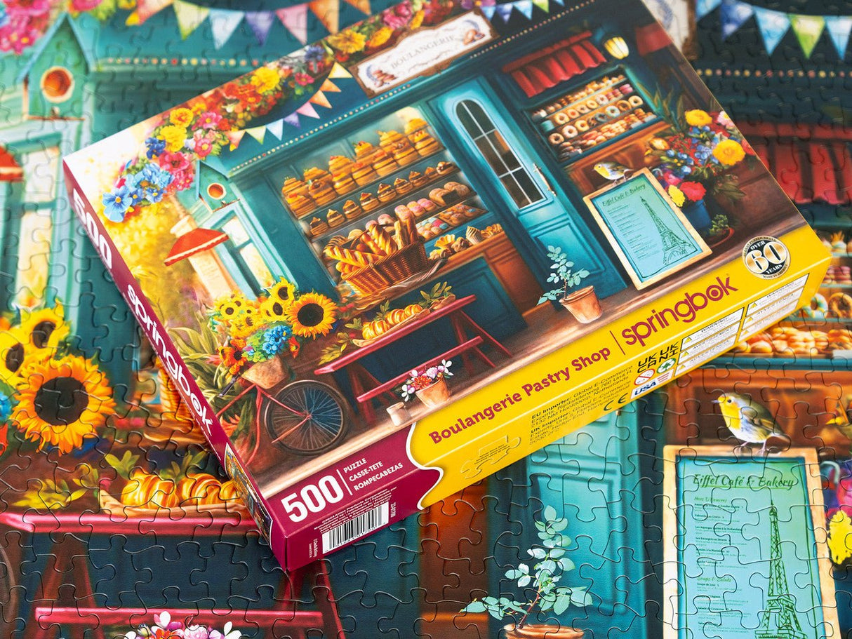 Boulangerie Pastry Shop 500 Piece Jigsaw Puzzle by Springbok Puzzles - Springbok Puzzles - Jigsaw Puzzles - The Puzzle Center -
