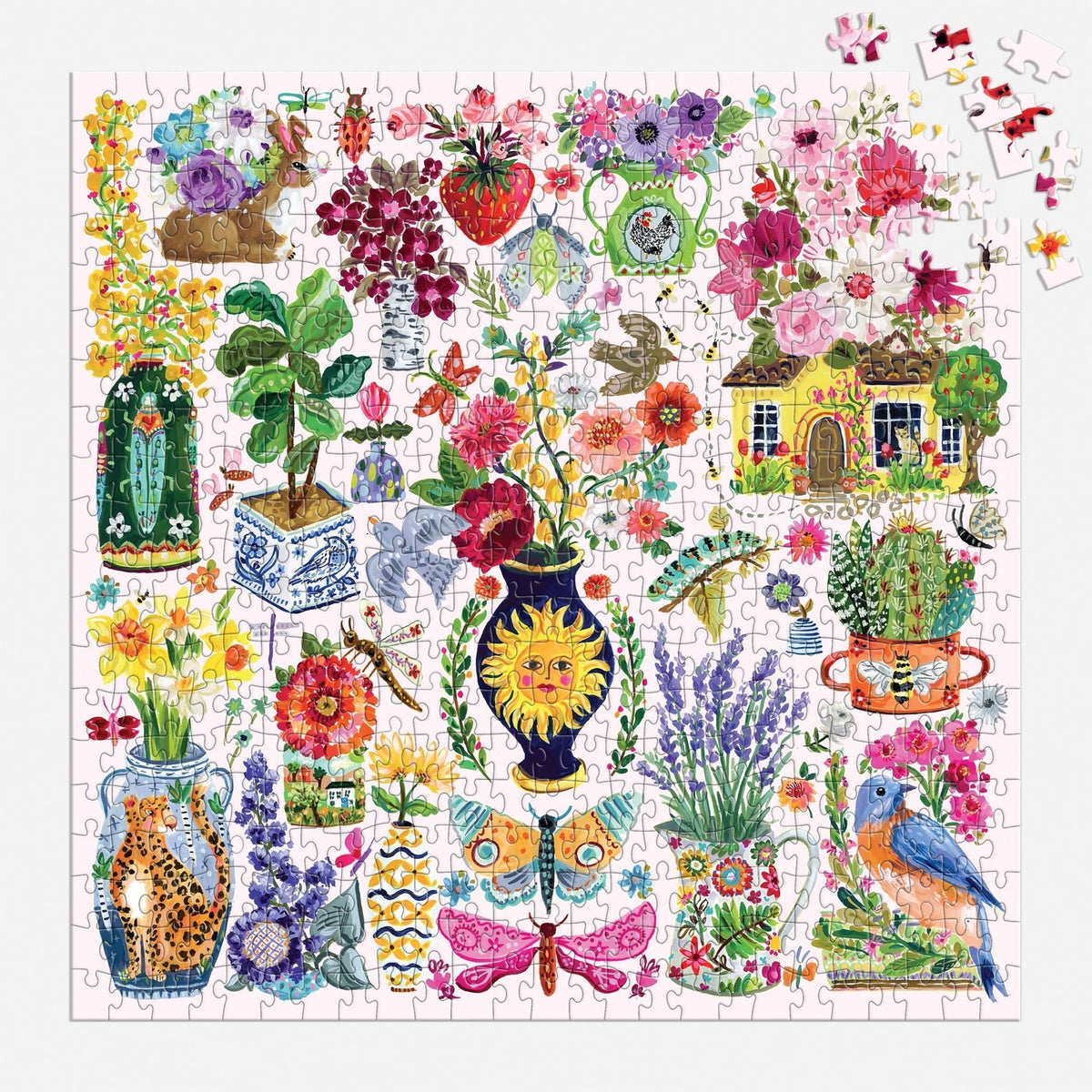 Buzzy Bouquets 500 Piece Jigsaw Puzzle | Galison - Jigsaw Puzzles - The Puzzle Center
