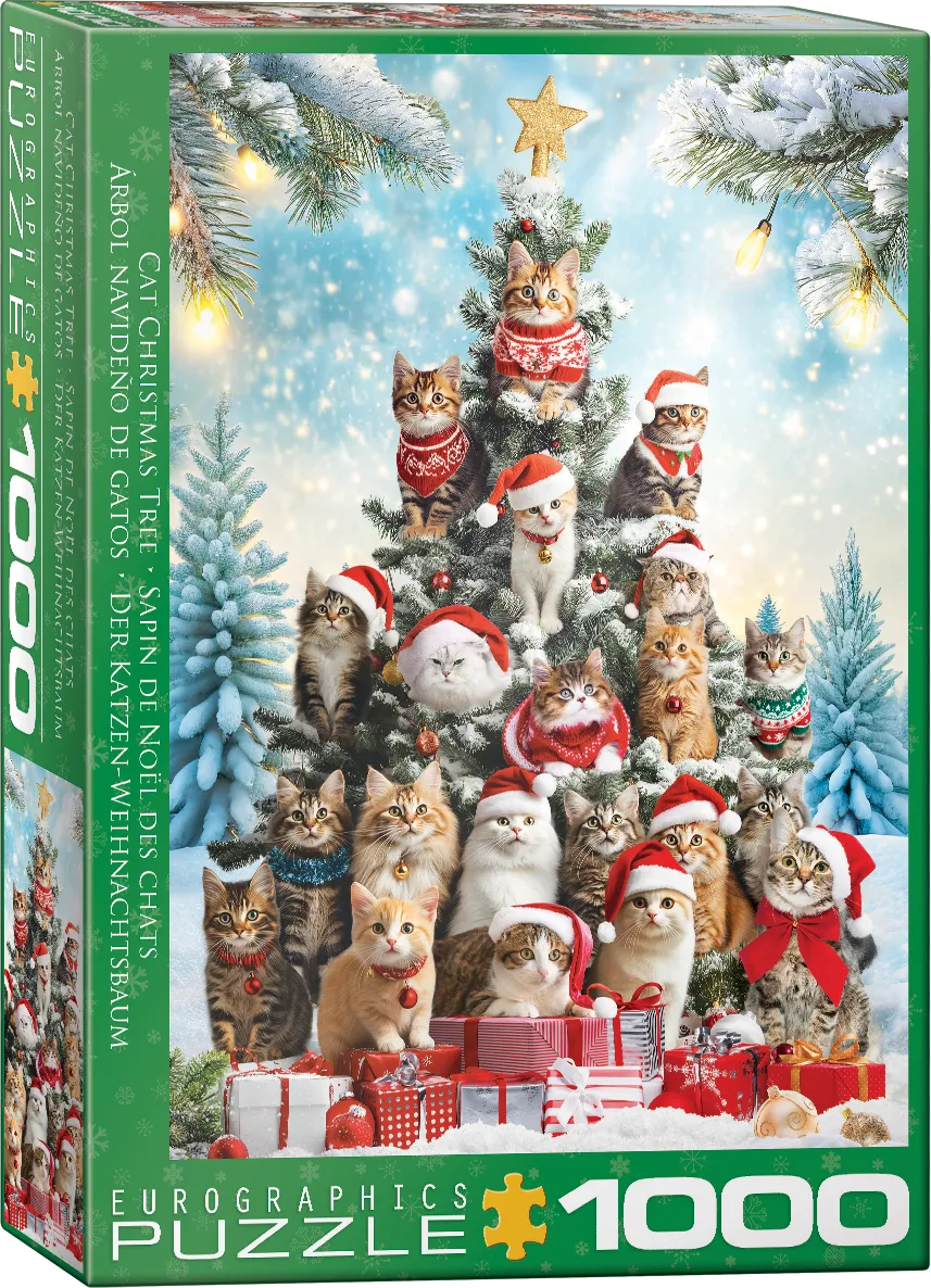 Cat Christmas Tree 1000 Piece Jigsaw Puzzle | Eurographics - Jigsaw Puzzles - The Puzzle Center
