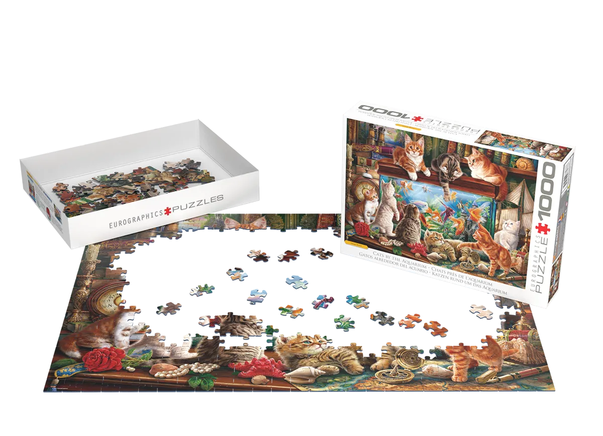 Cats by the Aquarium 1000 Piece Jigsaw Puzzle | Eurographics - Jigsaw Puzzles - The Puzzle Center