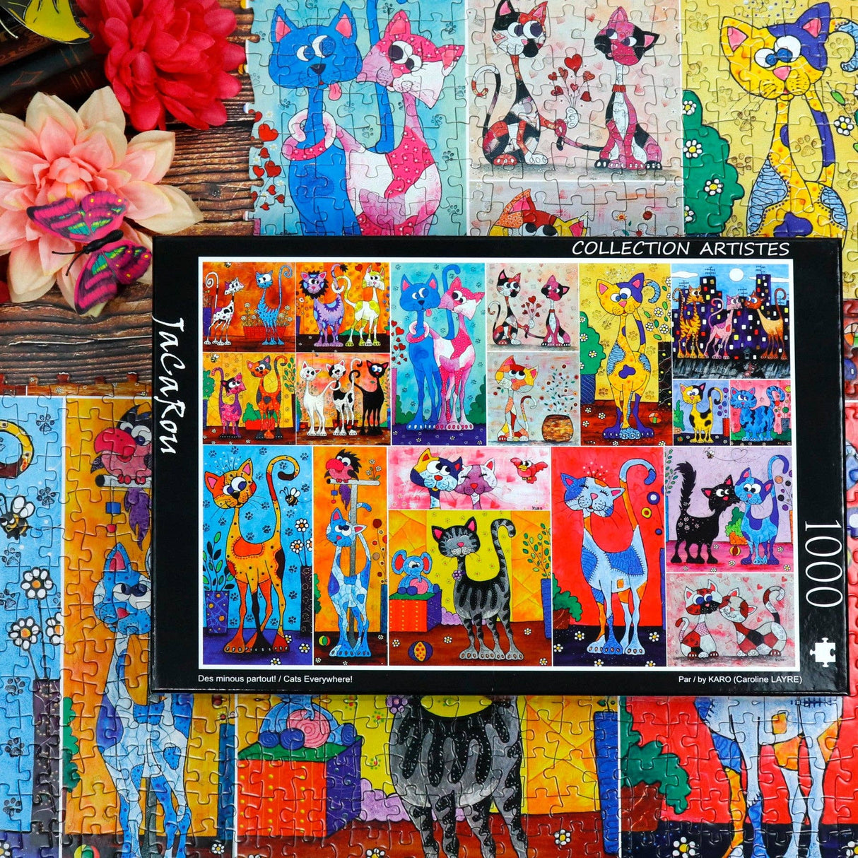 Cats Everywhere! 1000 Piece Jigsaw Puzzle by JaCaRou Puzzles - JaCaRou Puzzles Inc. - Jigsaw Puzzles - The Puzzle Center -