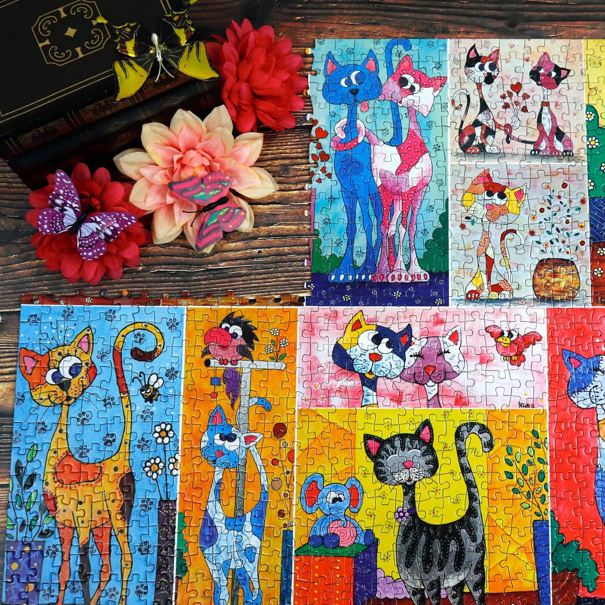 Cats Everywhere! 1000 Piece Jigsaw Puzzle by JaCaRou Puzzles - JaCaRou Puzzles Inc. - Jigsaw Puzzles - The Puzzle Center -