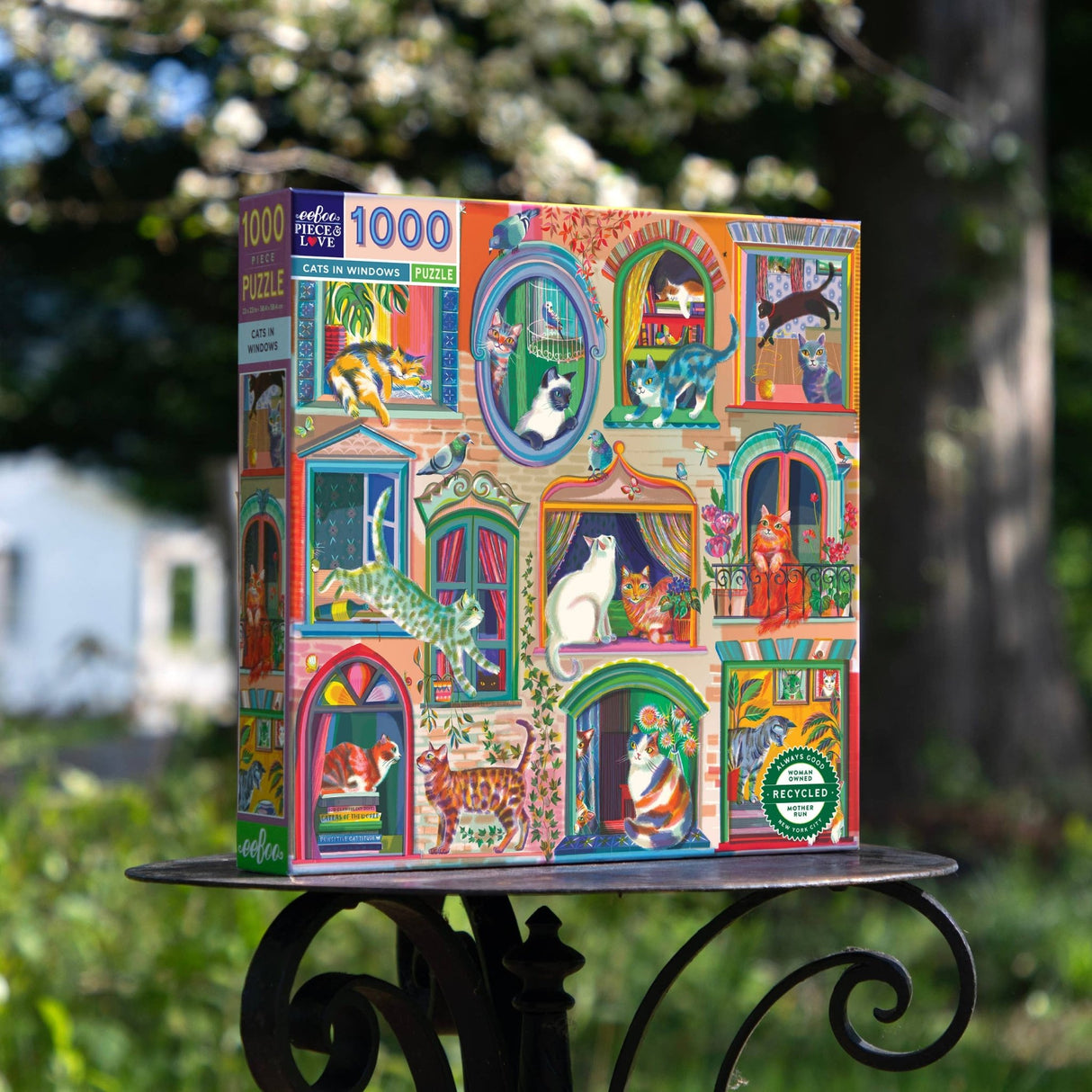 Cats in Windows 1000 Piece Puzzle by eeBoo - eeBoo - Jigsaw Puzzles - The Puzzle Center -