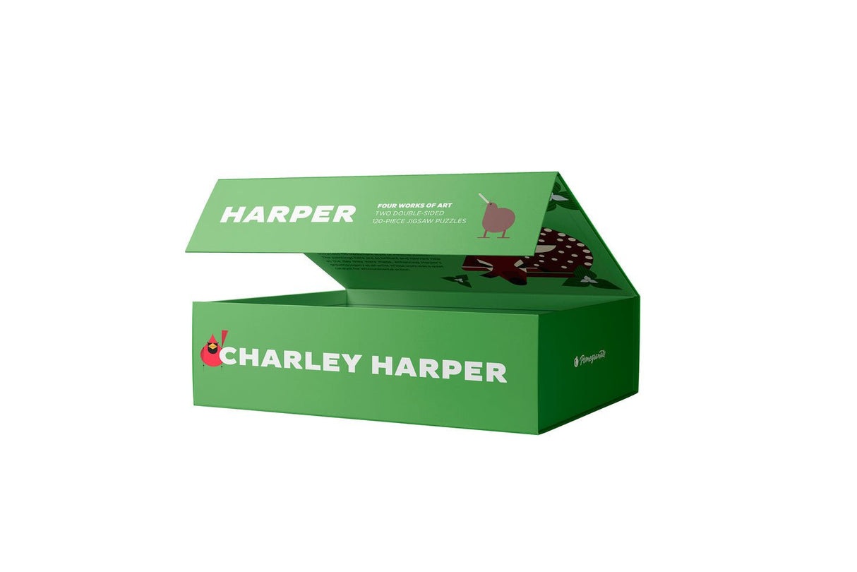 Charley Harper 120 Piece Double Sided Jigsaw Puzzle Set | Pomegranate - Jigsaw Puzzles - The Puzzle Center