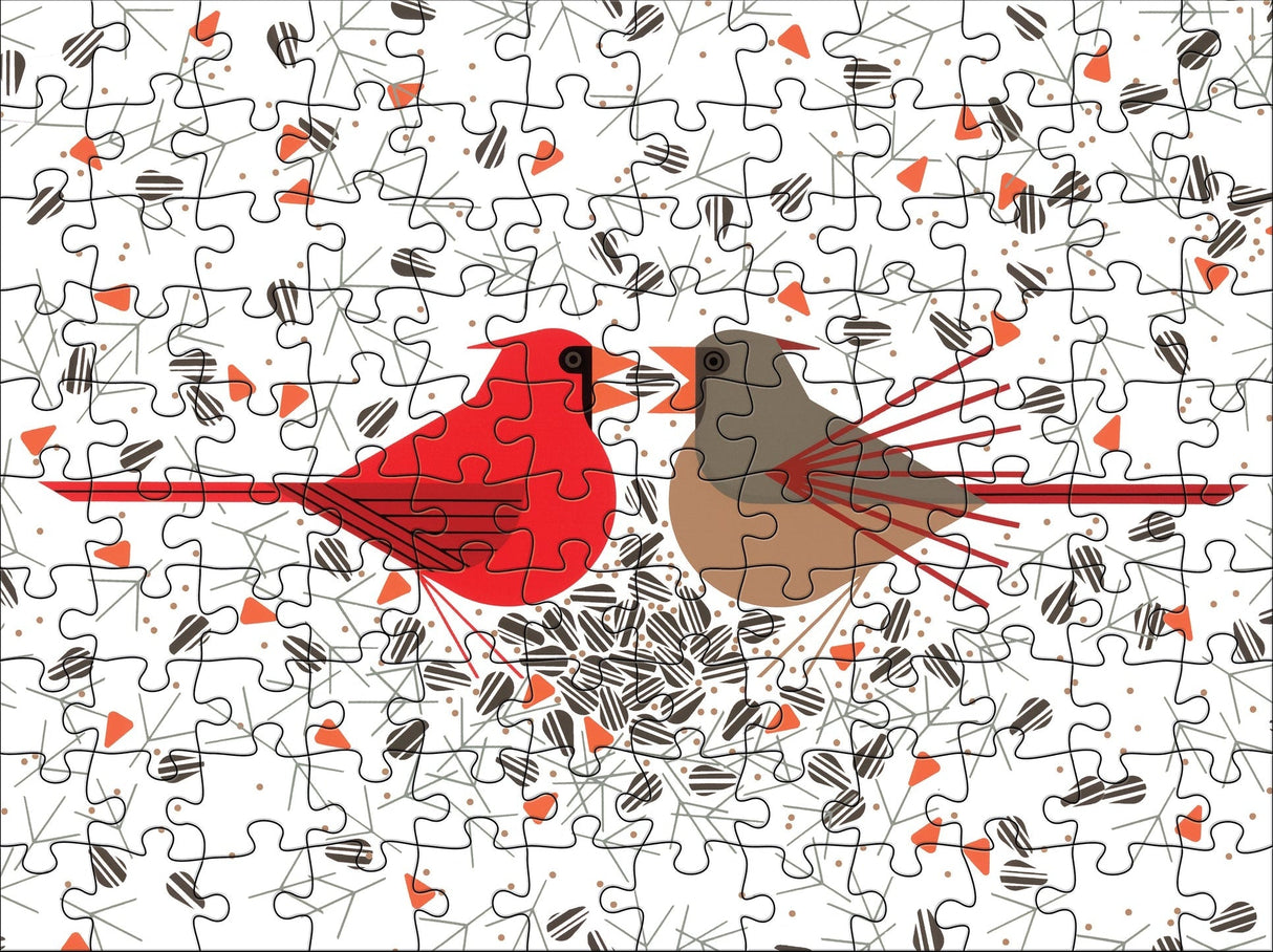 Charley Harper 120 Piece Double Sided Jigsaw Puzzle Set | Pomegranate - Jigsaw Puzzles - The Puzzle Center