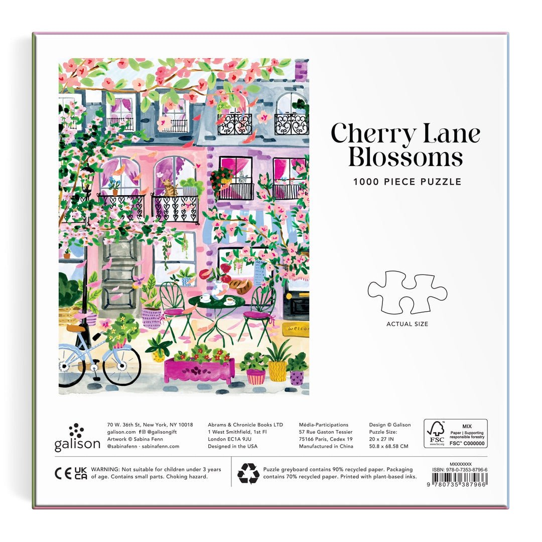Cherry Lane Blossoms 1000 Piece Jigsaw Puzzle | Galison - Jigsaw Puzzles - The Puzzle Center