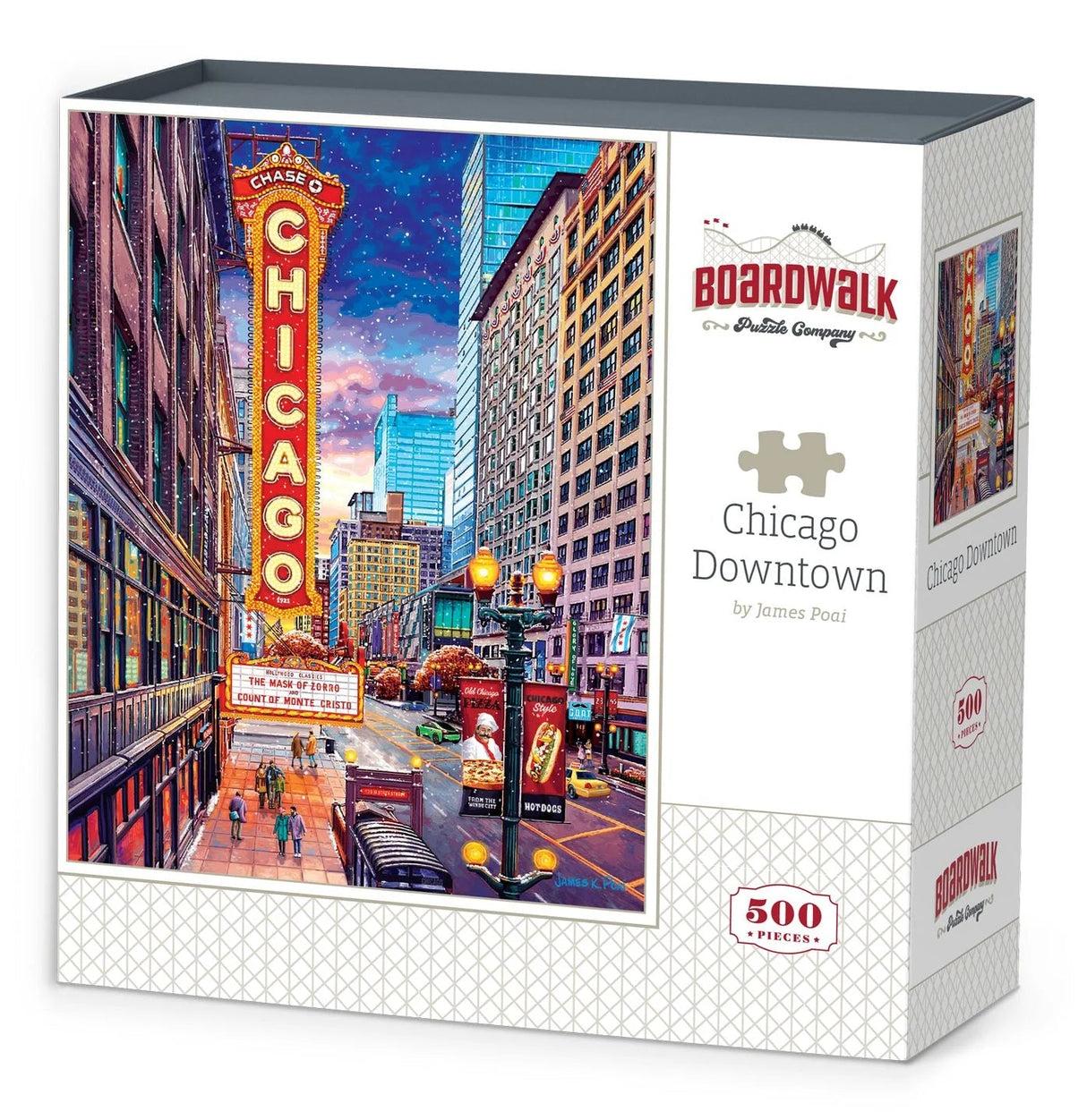 Chicago Downtown 500 Piece Puzzle by Boardwalk - Boardwalk - Jigsaw Puzzles - The Puzzle Center -