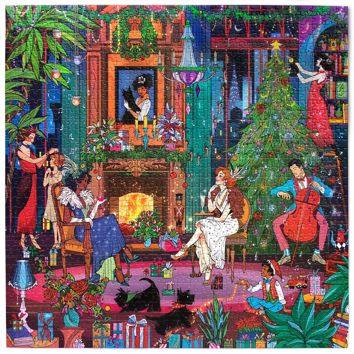 Christmas in Brooklyn 1000 Piece Jigsaw Puzzle | eeBoo - Jigsaw Puzzles - The Puzzle Center