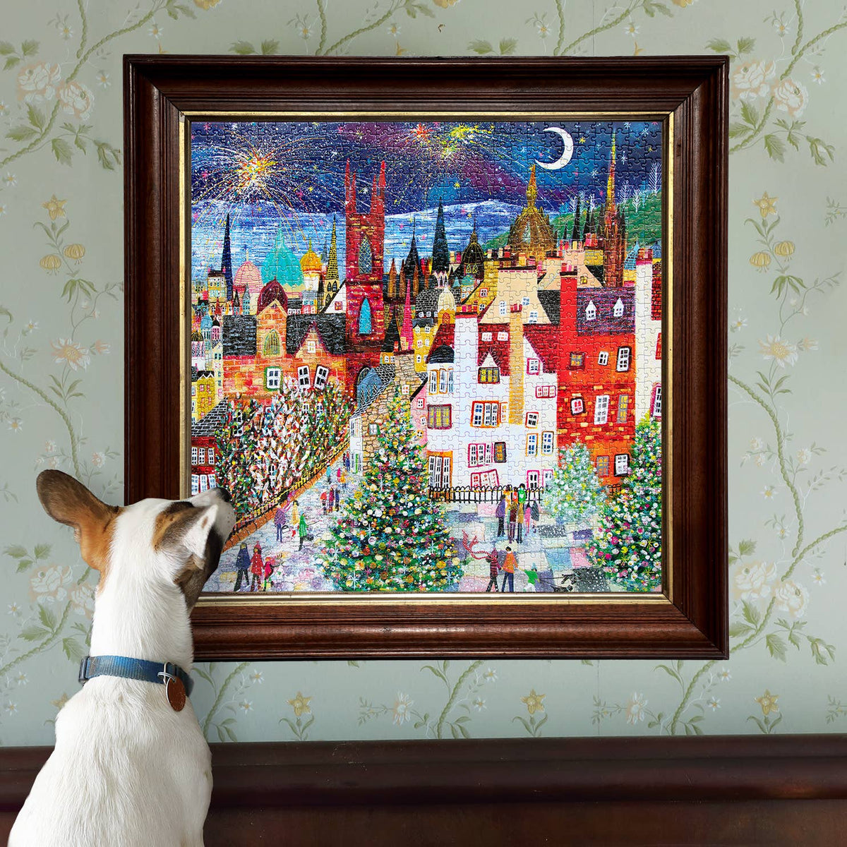 Christmas in Edinburgh 1000 Piece Jigsaw Puzzle | eeBoo - Jigsaw Puzzles - The Puzzle Center