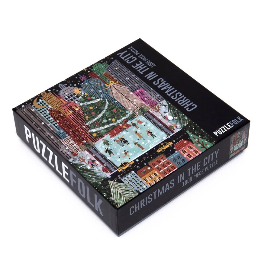 Christmas in the City 1000 Piece Holiday Puzzle by Puzzlefolk - Puzzlefolk - Jigsaw Puzzles - The Puzzle Center -