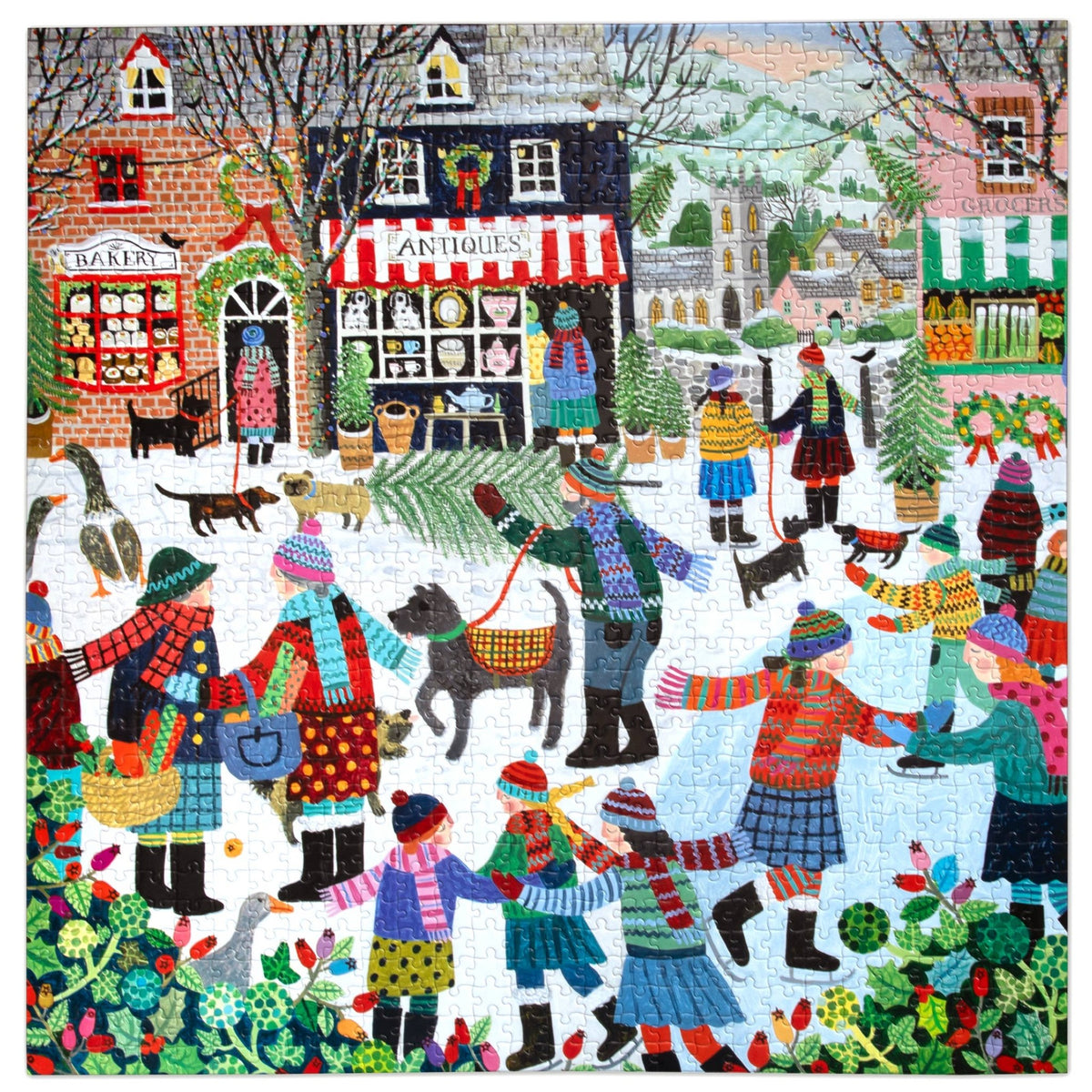Christmas in the Square 1000 Piece Jigsaw Puzzle | eeBoo - Jigsaw Puzzles - The Puzzle Center