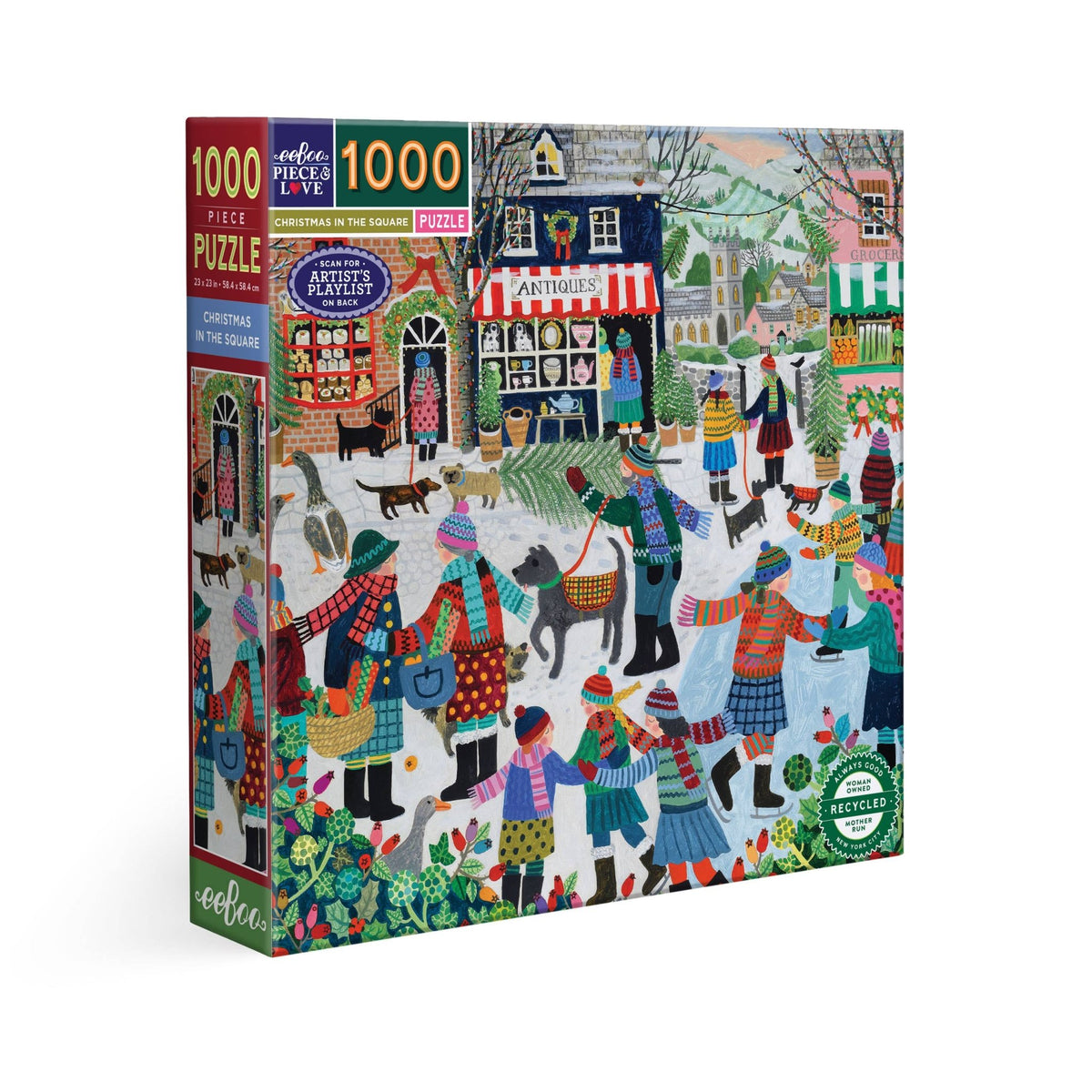 Christmas in the Square 1000 Piece Jigsaw Puzzle | eeBoo - Jigsaw Puzzles - The Puzzle Center