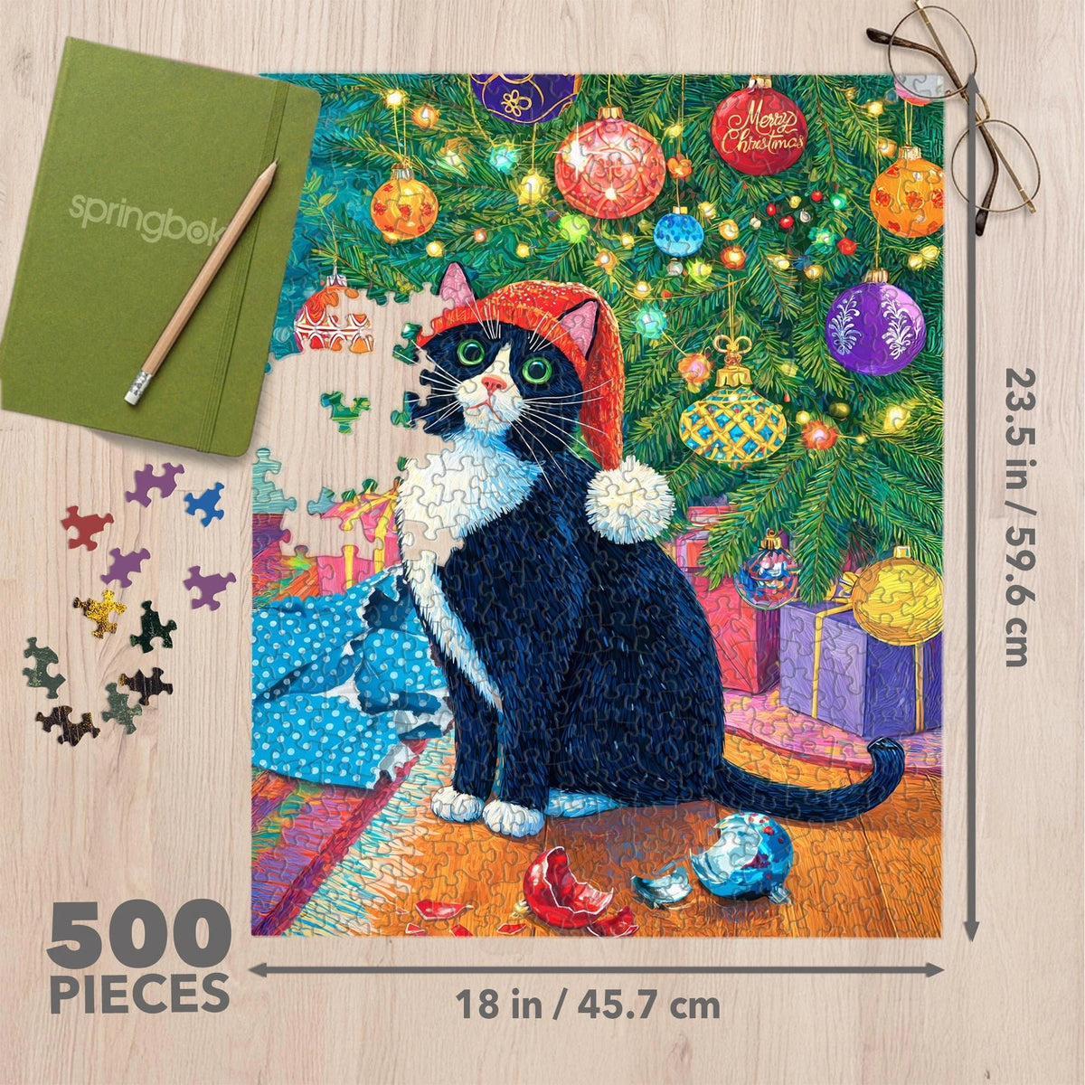 Christmas Morning Mayhem 500 Piece Jigsaw Puzzle | Springbok Puzzles - Jigsaw Puzzles - The Puzzle Center