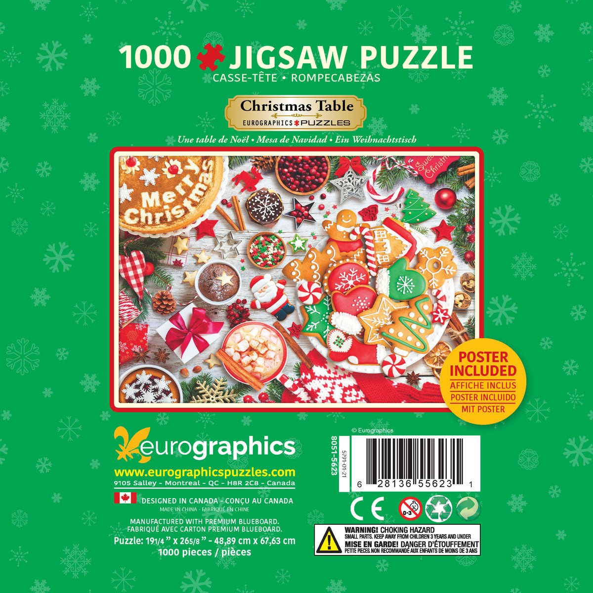 Christmas Table 1000 - Piece Jigsaw Puzzle in Collectible Tin by Eurographics - Eurographics - Jigsaw Puzzles - The Puzzle Center -