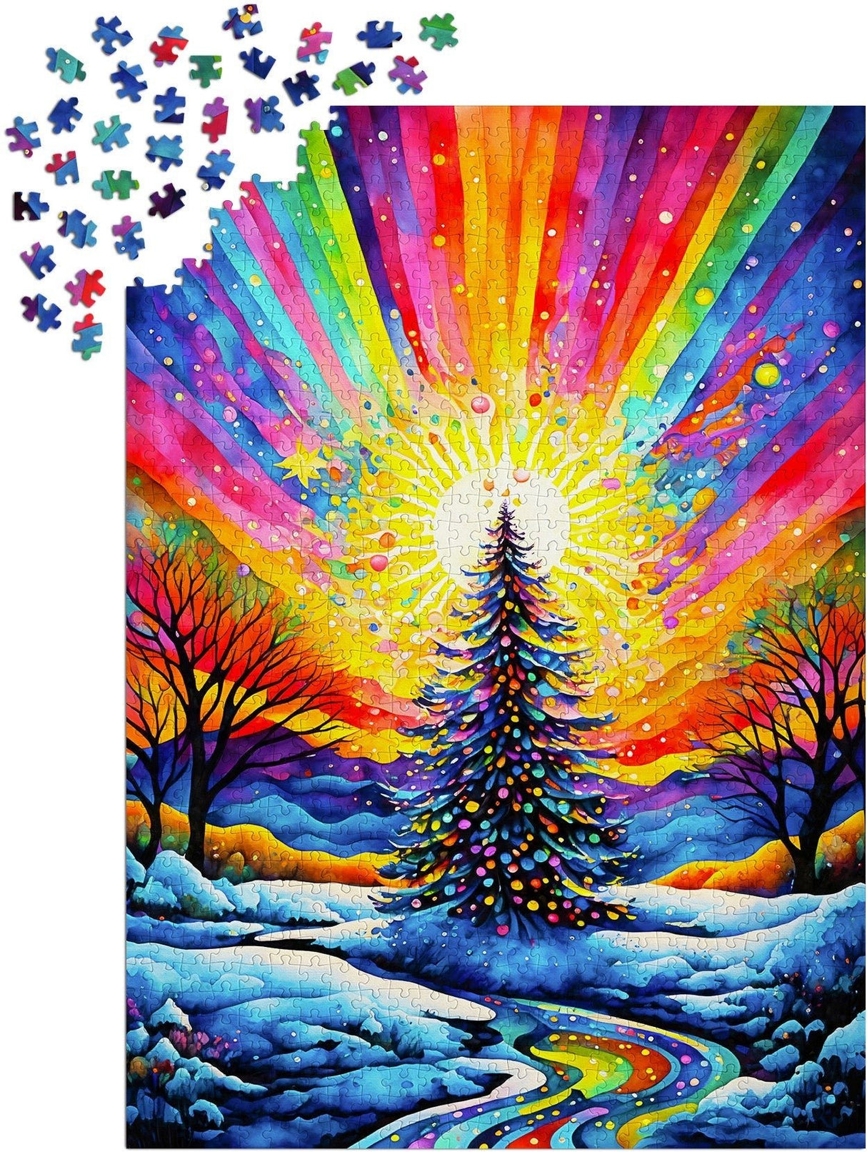 Christmas Tree Celebration 1000 Piece Jigsaw Puzzle | Enjoy Puzzles - Jigsaw Puzzles - The Puzzle Center