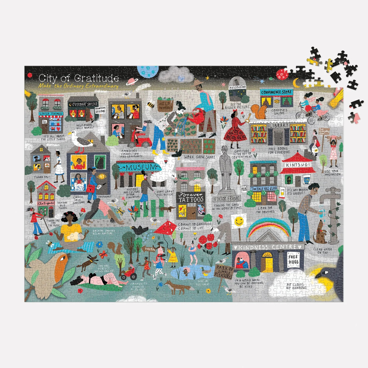 City of Gratitude 1000 Piece Puzzle by Galison - Galison - Jigsaw Puzzles - The Puzzle Center -