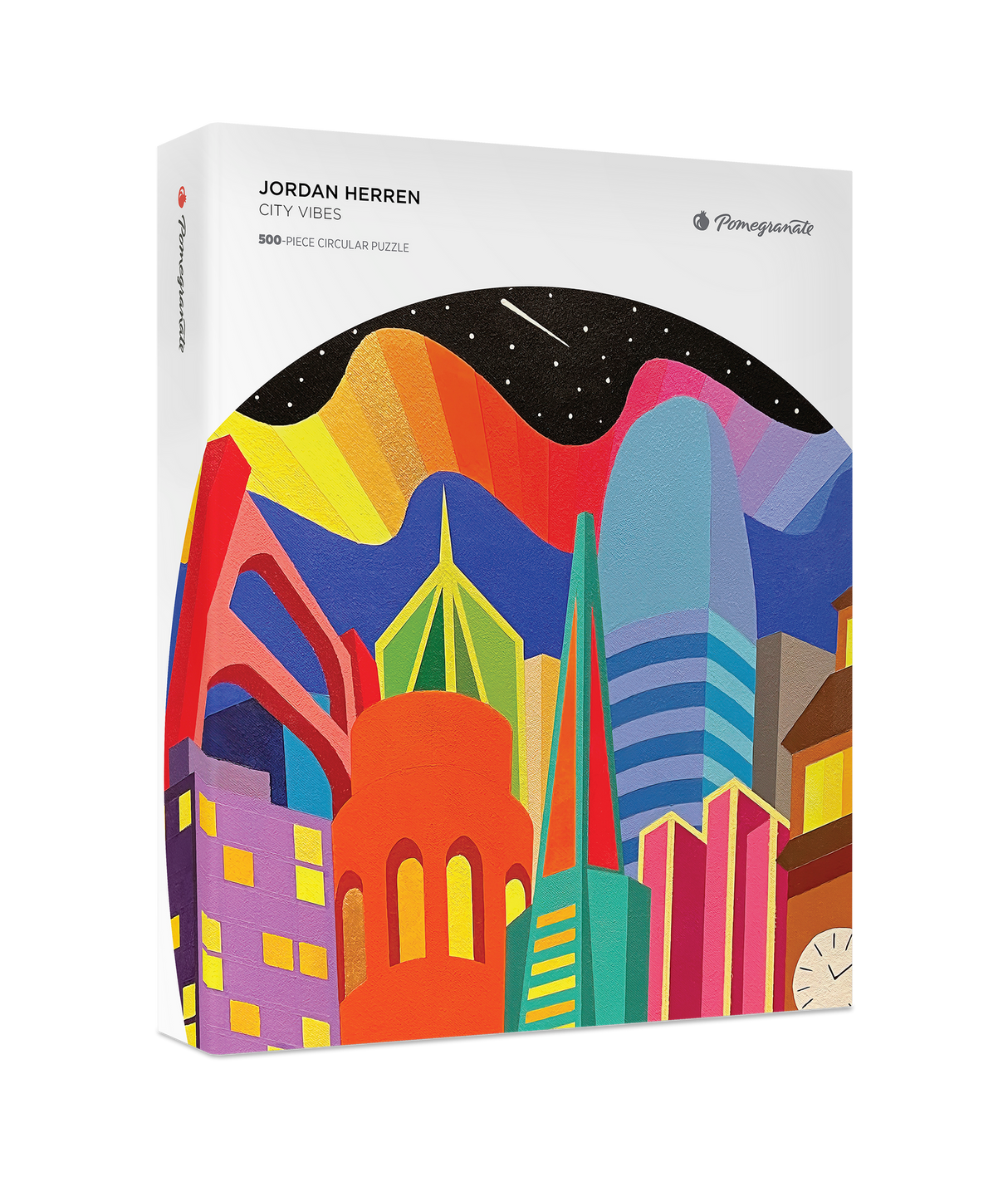 City Vibes 500 Piece Circular Jigsaw Puzzle | Pomegranate - Jigsaw Puzzles - The Puzzle Center