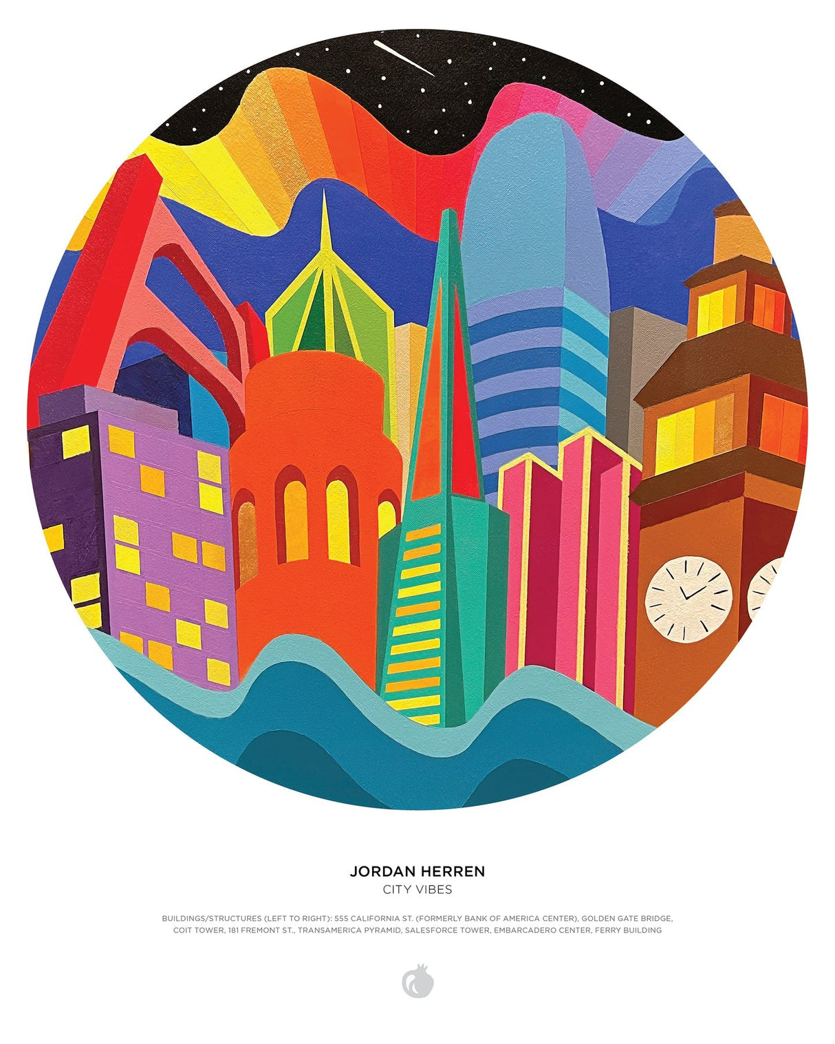 City Vibes 500 Piece Circular Jigsaw Puzzle | Pomegranate - Jigsaw Puzzles - The Puzzle Center