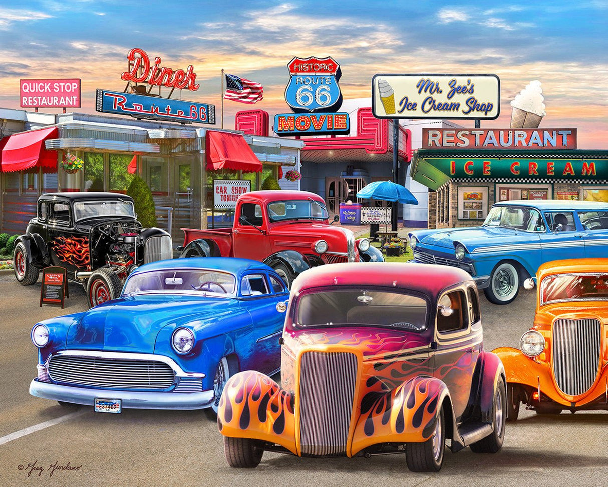 Classic Car Show 1000 Piece Jigsaw Puzzle by Springbok Puzzles - Springbok Puzzles - Jigsaw Puzzles - The Puzzle Center -