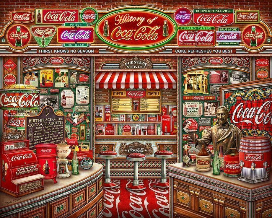 Coca - Cola History 1000 Piece Jigsaw Puzzle by Springbok Puzzles - Springbok Puzzles - Jigsaw Puzzles - The Puzzle Center -