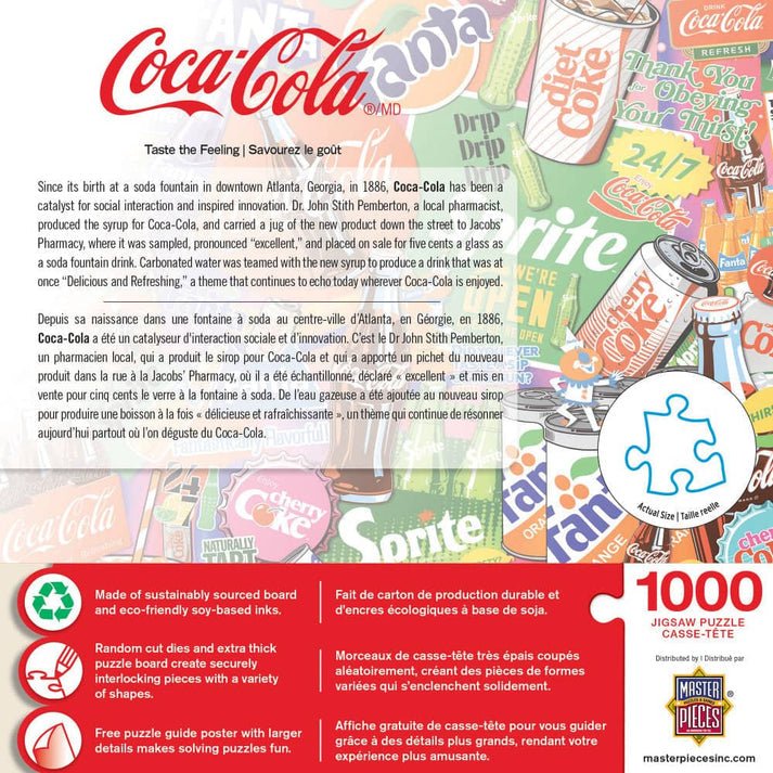 Coca - Cola Taste the Feeling 1000 Piece Jigsaw Puzzle | Masterpieces - Jigsaw Puzzles - The Puzzle Center