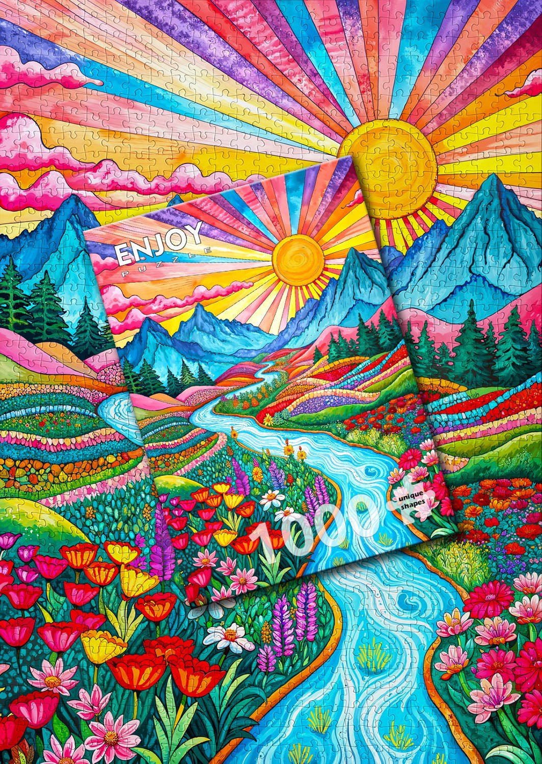 Colorful Highlands 1000 Piece Jigsaw Puzzle | Enjoy Puzzles - Jigsaw Puzzles - The Puzzle Center