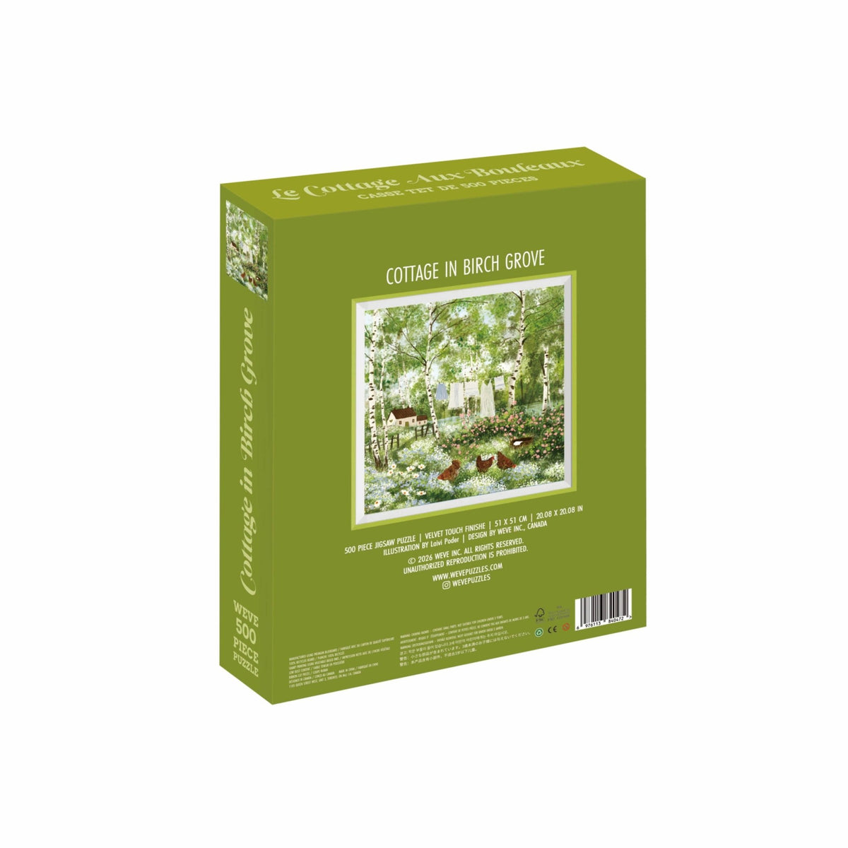 Cottage in Birch Grove 500 Piece Jigsaw Puzzle | WEVE - Jigsaw Puzzles - The Puzzle Center