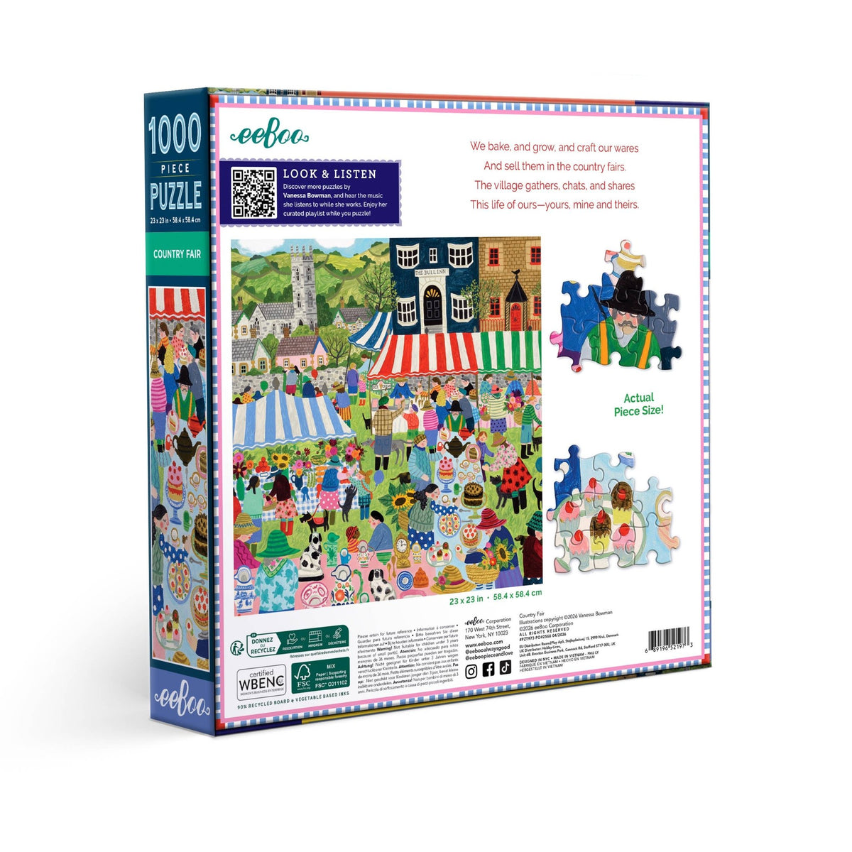 Country Fair 1000 Piece Jigsaw Puzzle | eeBoo - 1000 Pieces - The Puzzle Center