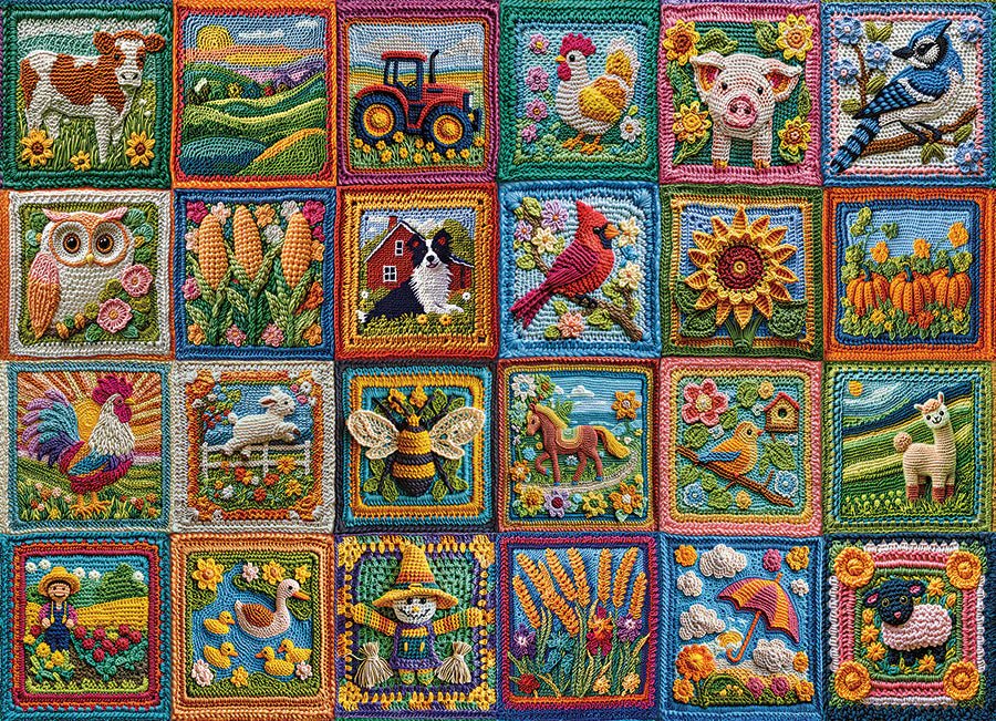 Country Life Crochet 1000 Piece Puzzle by Cobble Hill Puzzles - Cobble Hill Puzzles - Jigsaw Puzzles - The Puzzle Center