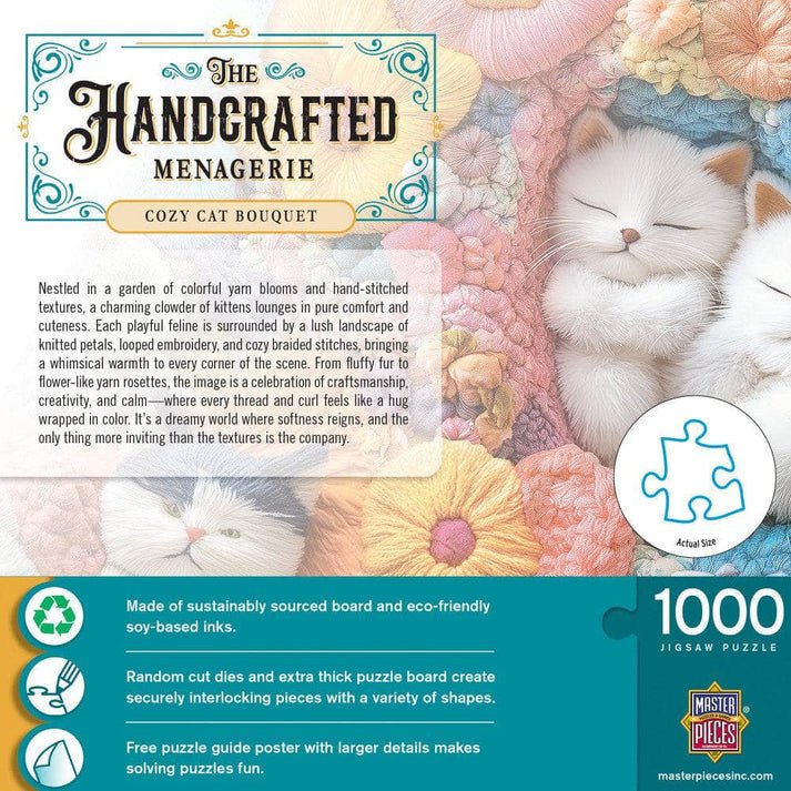 Cozy Cat Bouquet 1000 Piece Jigsaw Puzzle | Masterpieces - Jigsaw Puzzles - The Puzzle Center