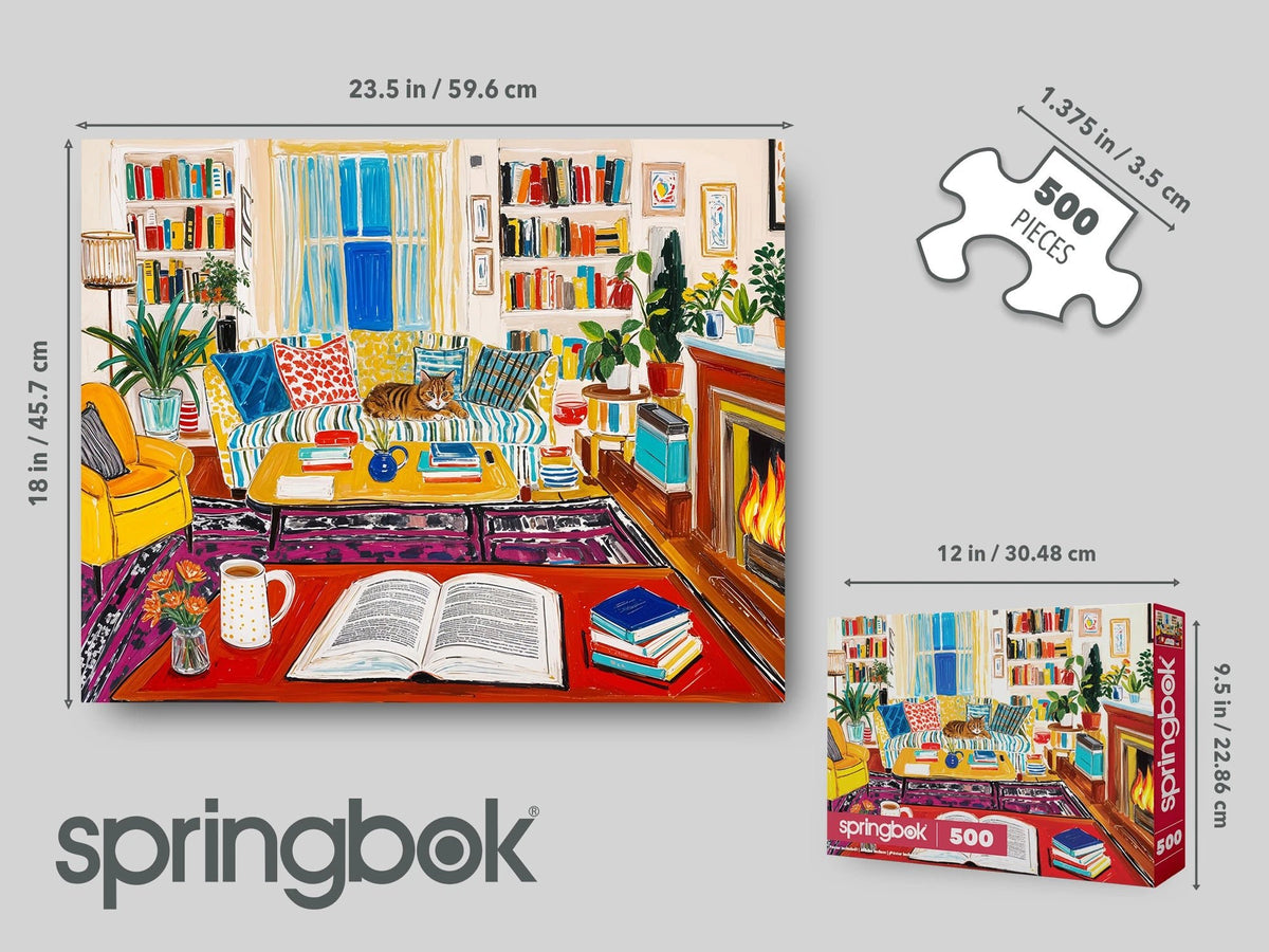 Cozy Reading Nook 500 Piece Jigsaw Puzzle | Springbok Puzzles - Jigsaw Puzzles - The Puzzle Center