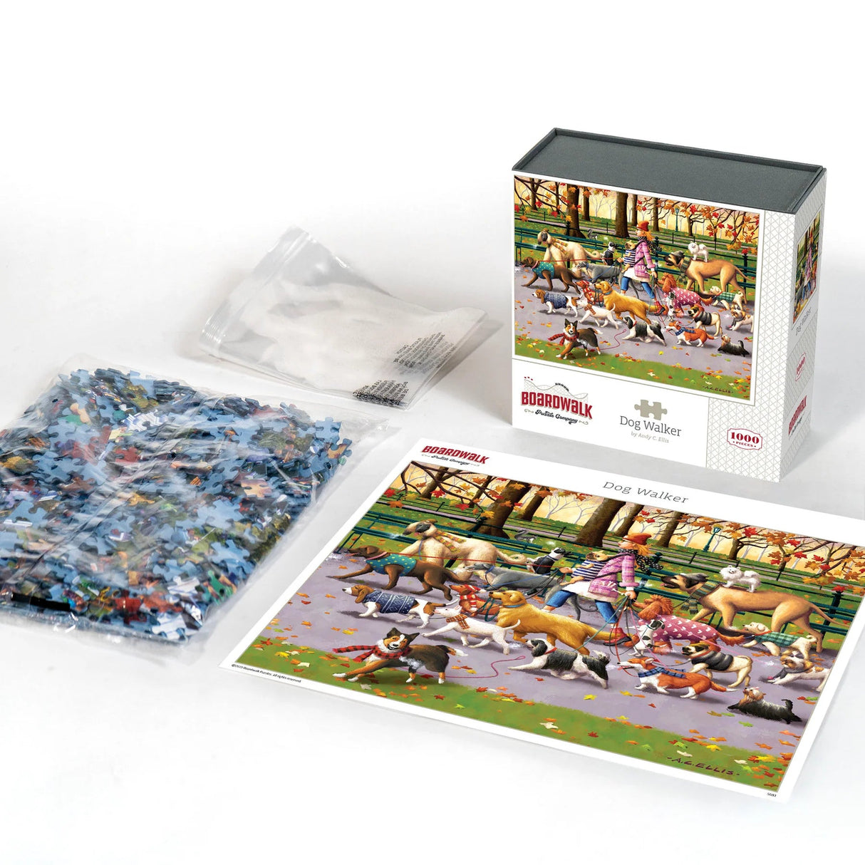 Dog Walker 1000 Piece Puzzle by Boardwalk - Boardwalk - Jigsaw Puzzles - The Puzzle Center -