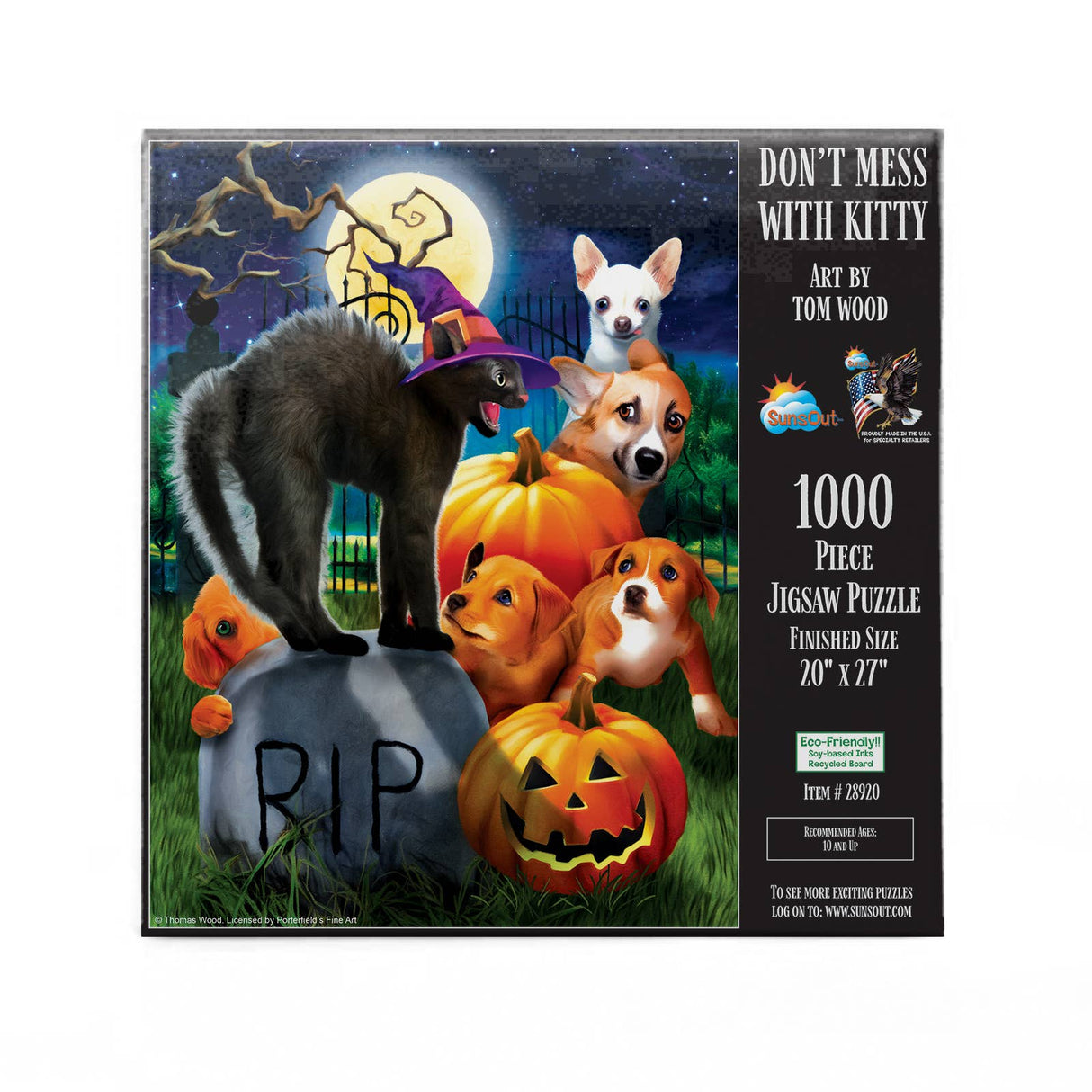 Don't Mess with Kitty 1000 Piece Jigsaw Puzzle by SunsOut Puzzles - Purr - fect Halloween Fun - SunsOut - Jigsaw Puzzles - The Puzzle Center -