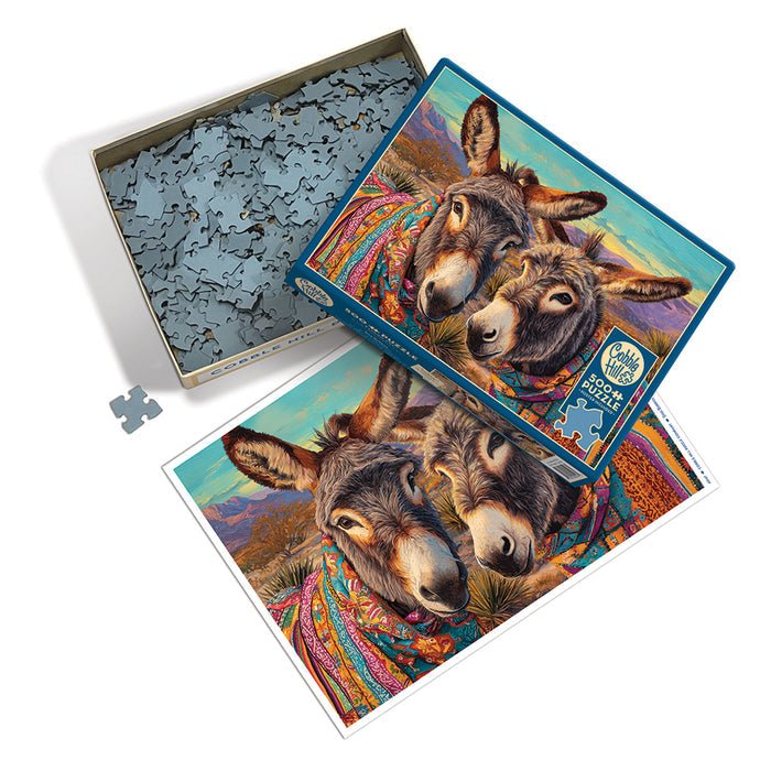 Dos Burros 500 Piece Jigsaw Puzzle | Cobble Hill - Jigsaw Puzzles - The Puzzle Center