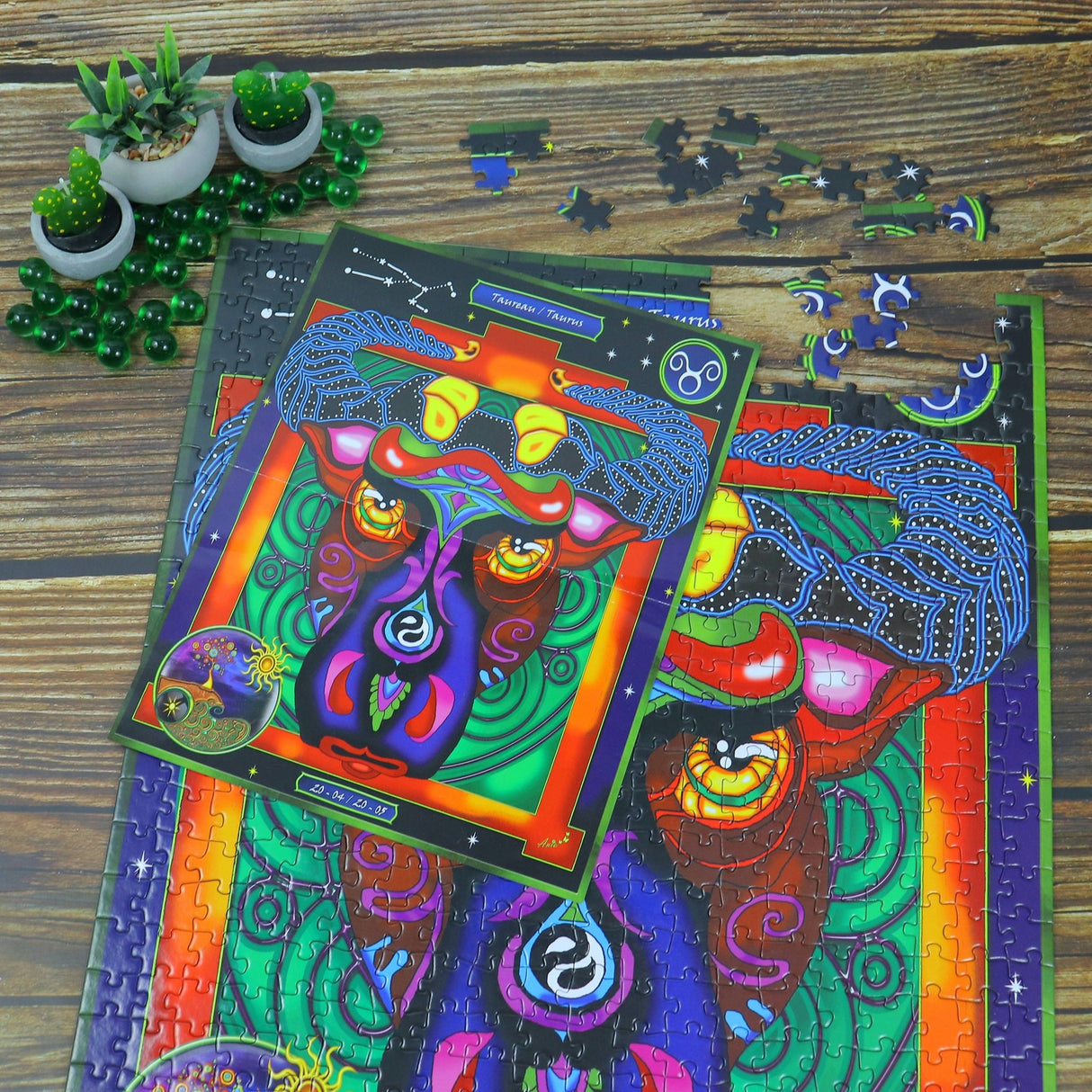 Earth Signs Multipack - 3 Puzzles, 500 Pieces Each by JaCaRou Puzzles - JaCaRou Puzzles Inc. - Jigsaw Puzzles - The Puzzle Center -