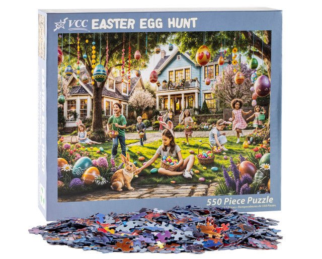 Easter Egg Hunt 550 Piece Jigsaw Puzzle | Vermont Christmas Co - Jigsaw Puzzles - The Puzzle Center